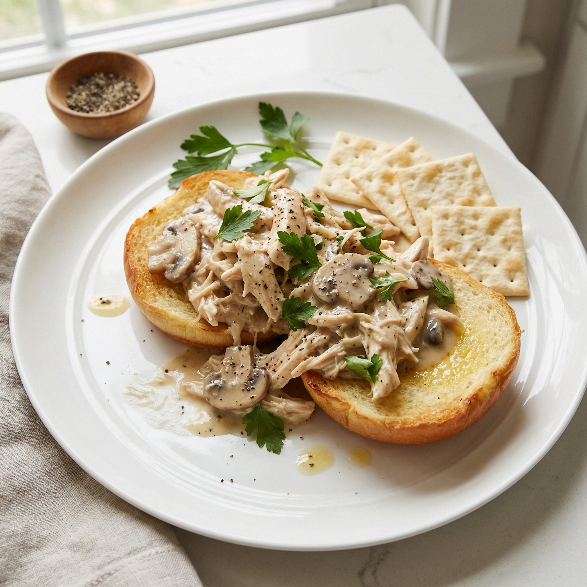 Hot Shredded Chicken Sandwiches