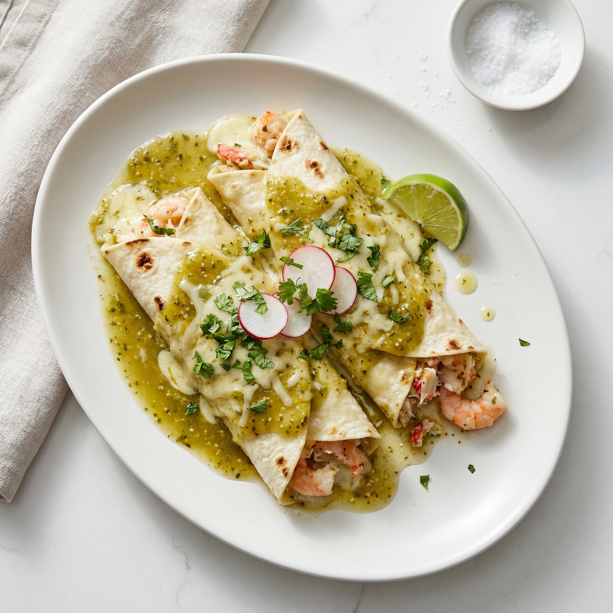Crab and Shrimp Enchiladas