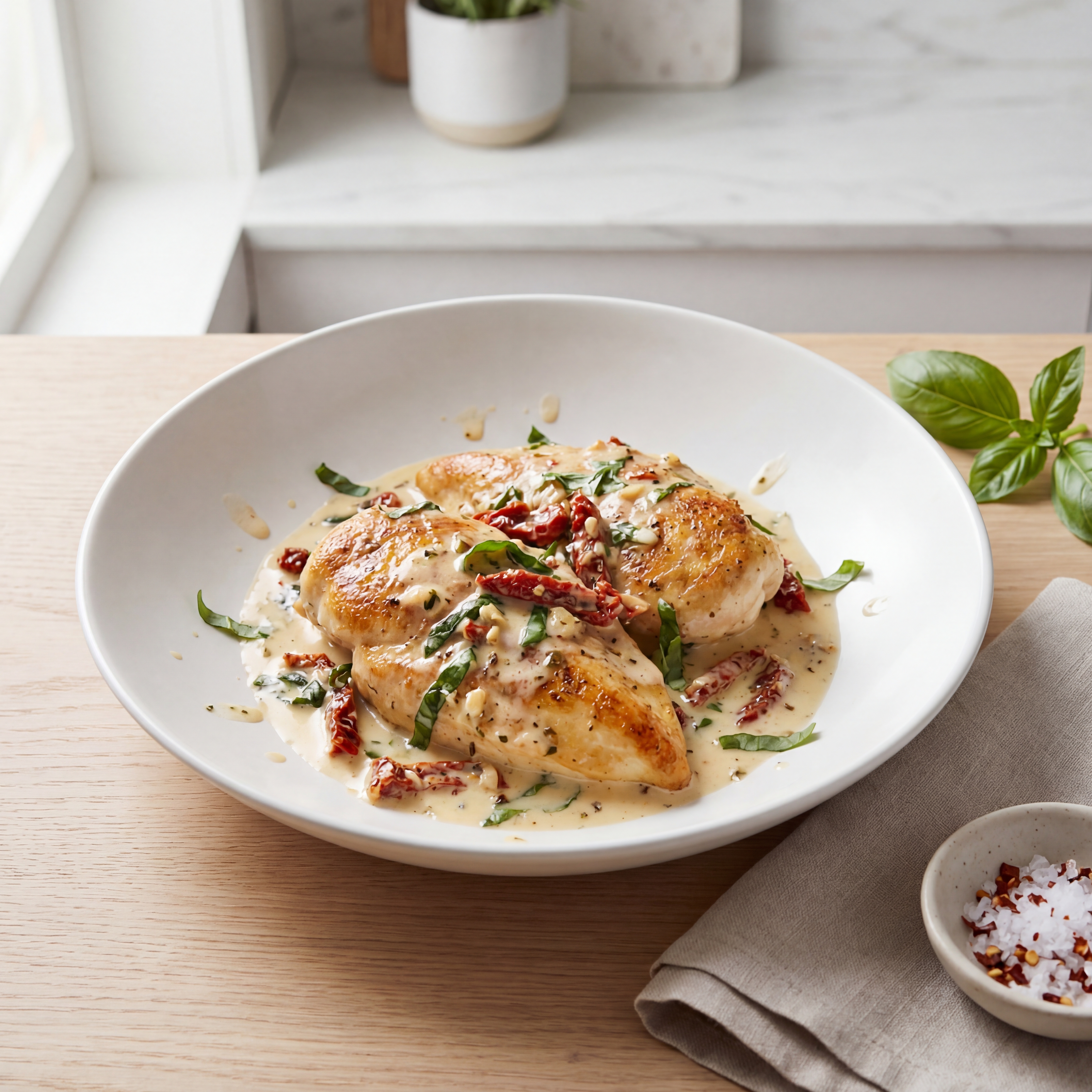Chicken with Creamy Sun-Dried Tomato Sauce