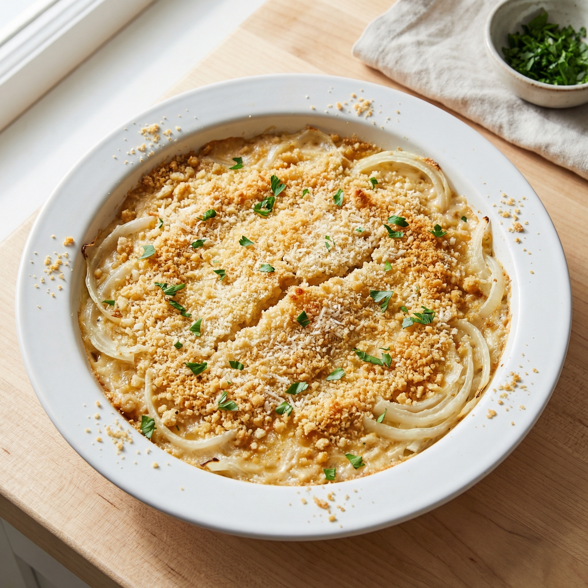 Sweet Onion Parmesan Casserole
