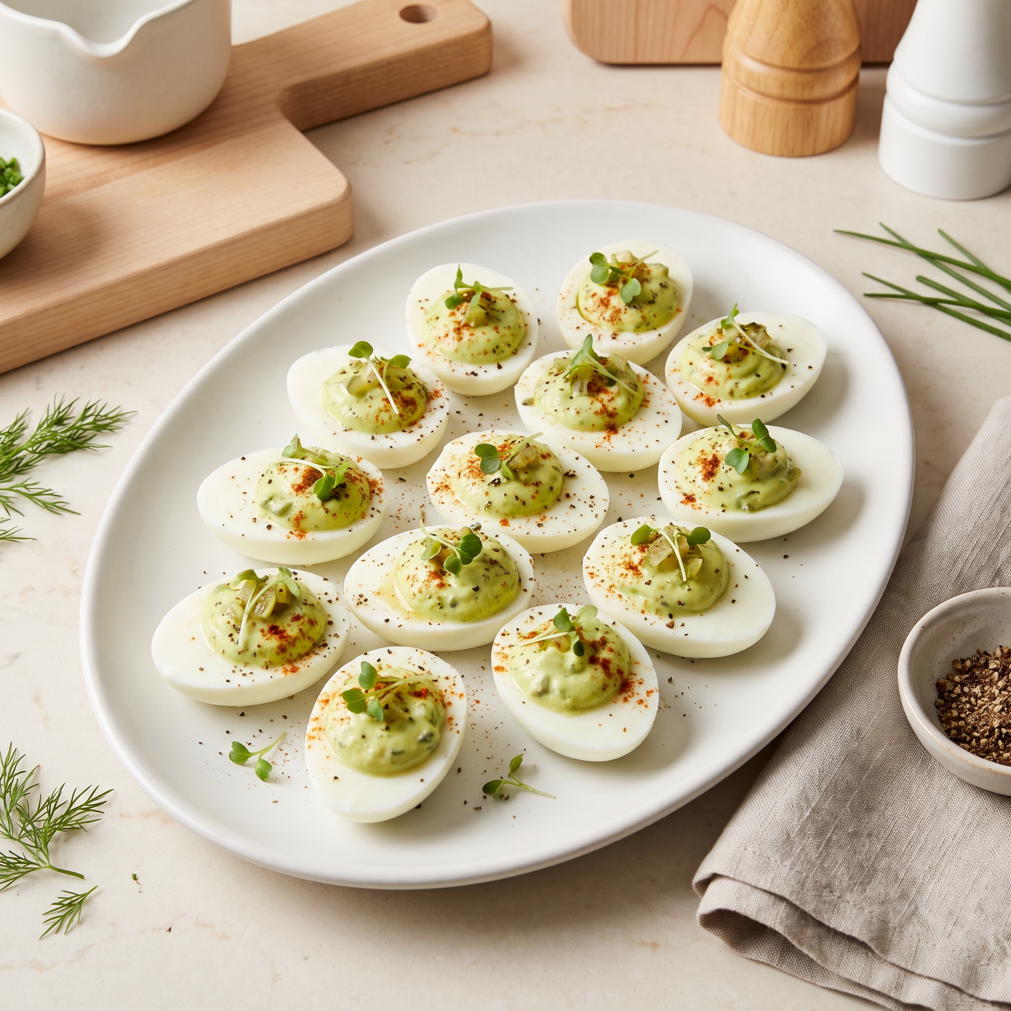 Creamy Wasabi Deviled Eggs