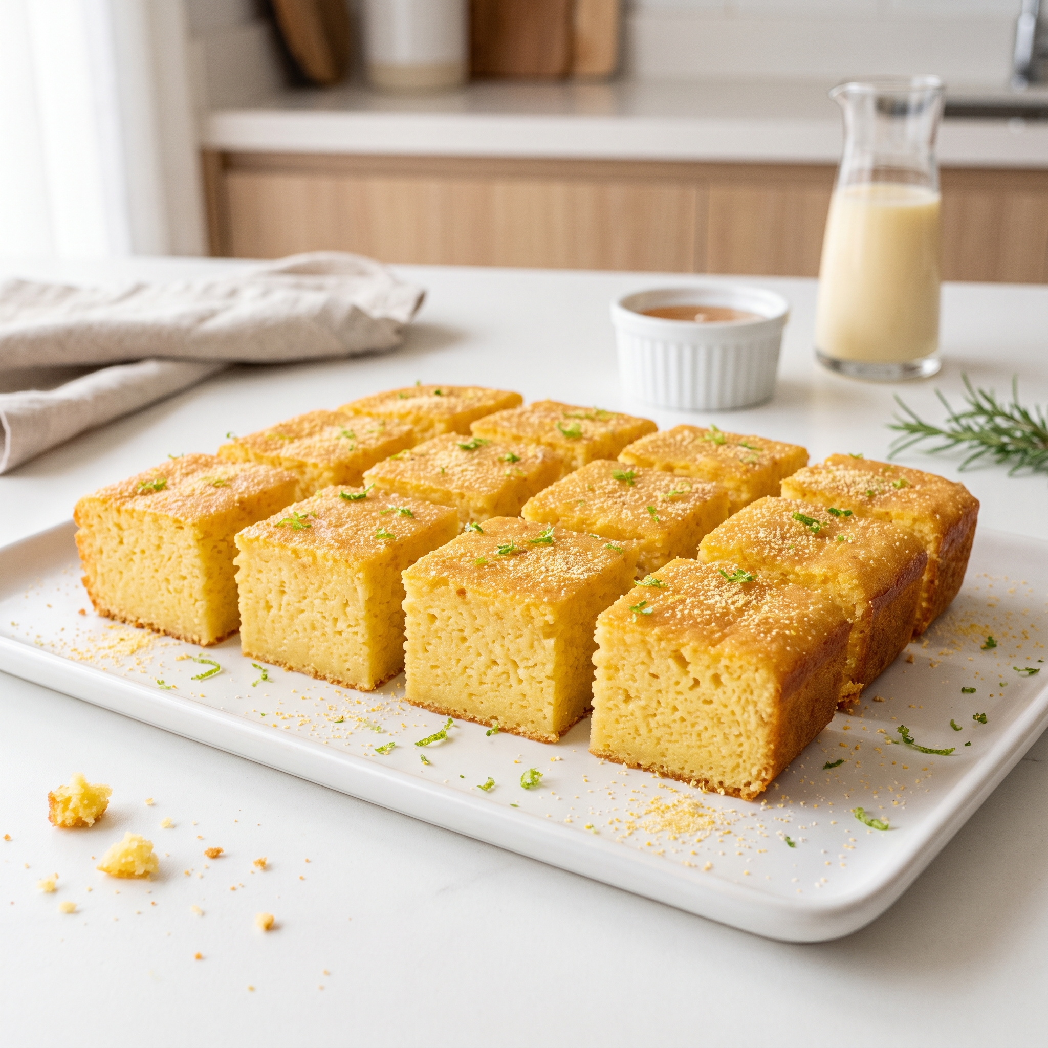 Cremoso Bolo de Fubá Simples (Creamy Cornmeal Cake)