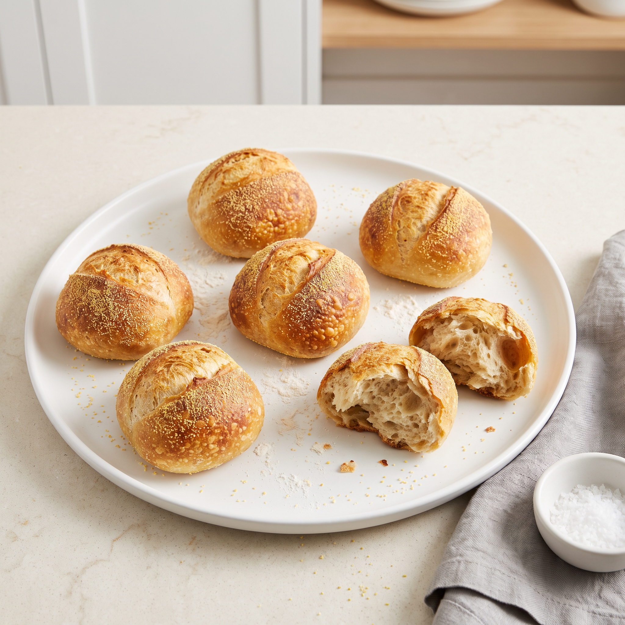 Crisp-Crust Sourdough Dinner Rolls