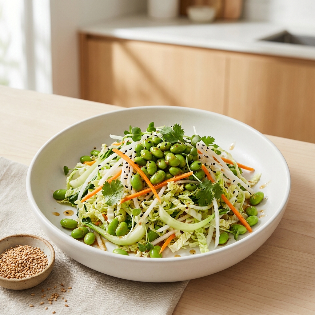 Crisp Edamame Napa Salad