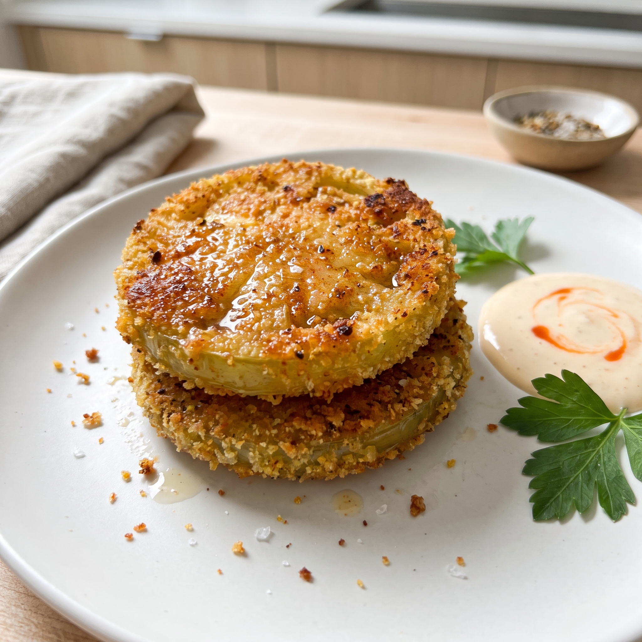 Crispy Air-Fried Green Tomatoes