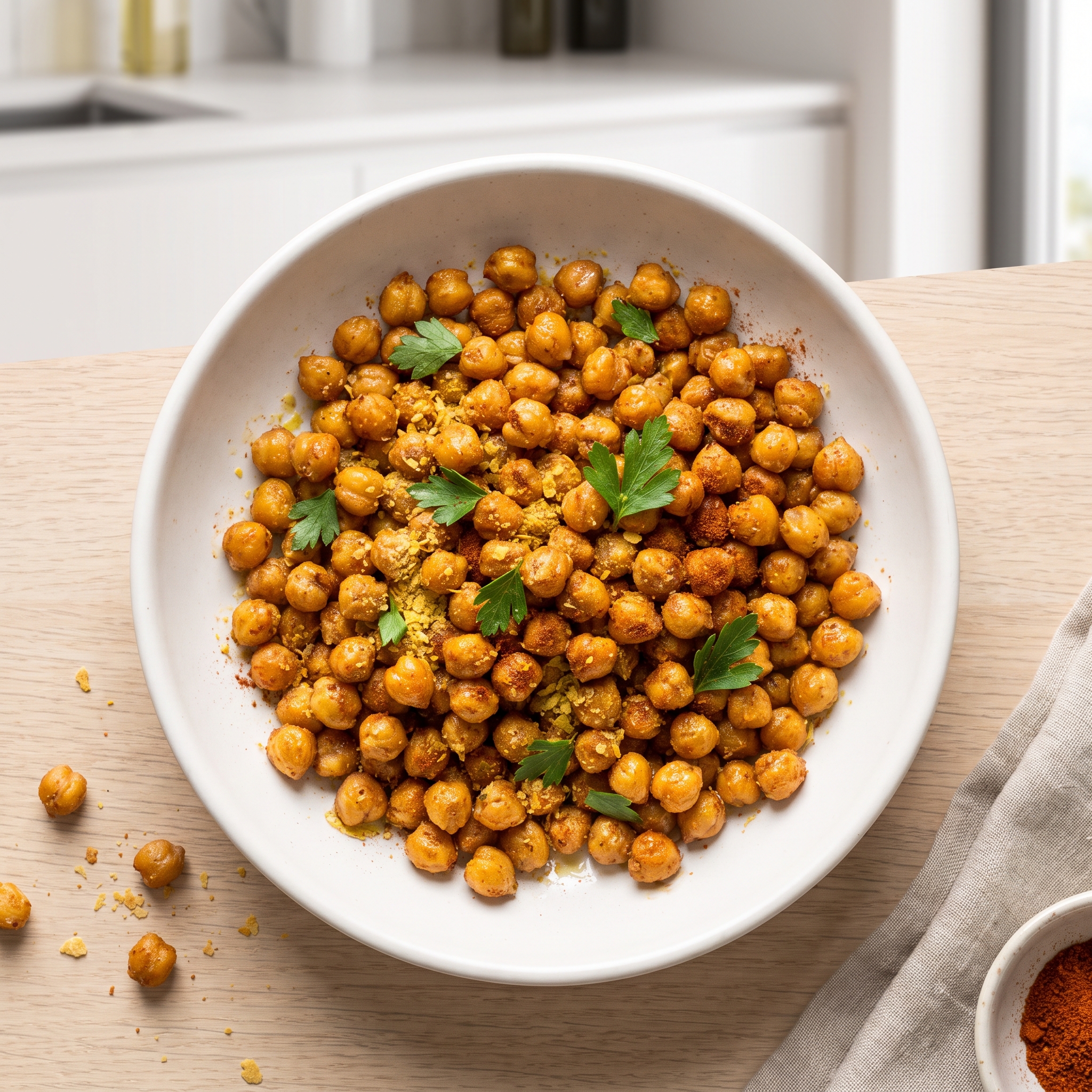 Crispy Air Fryer Chickpeas with Spices