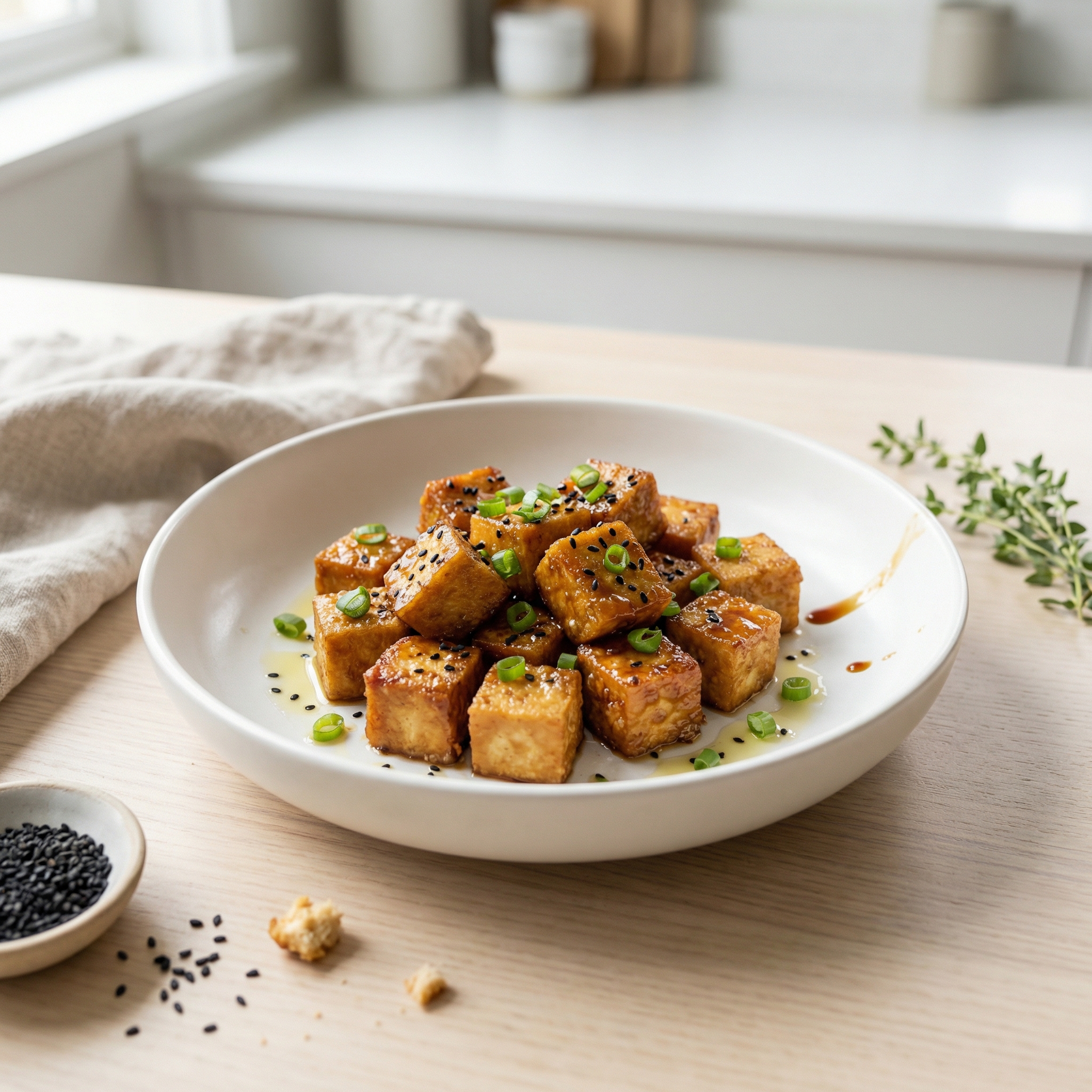 Crispy Air-Fried Tofu Bites