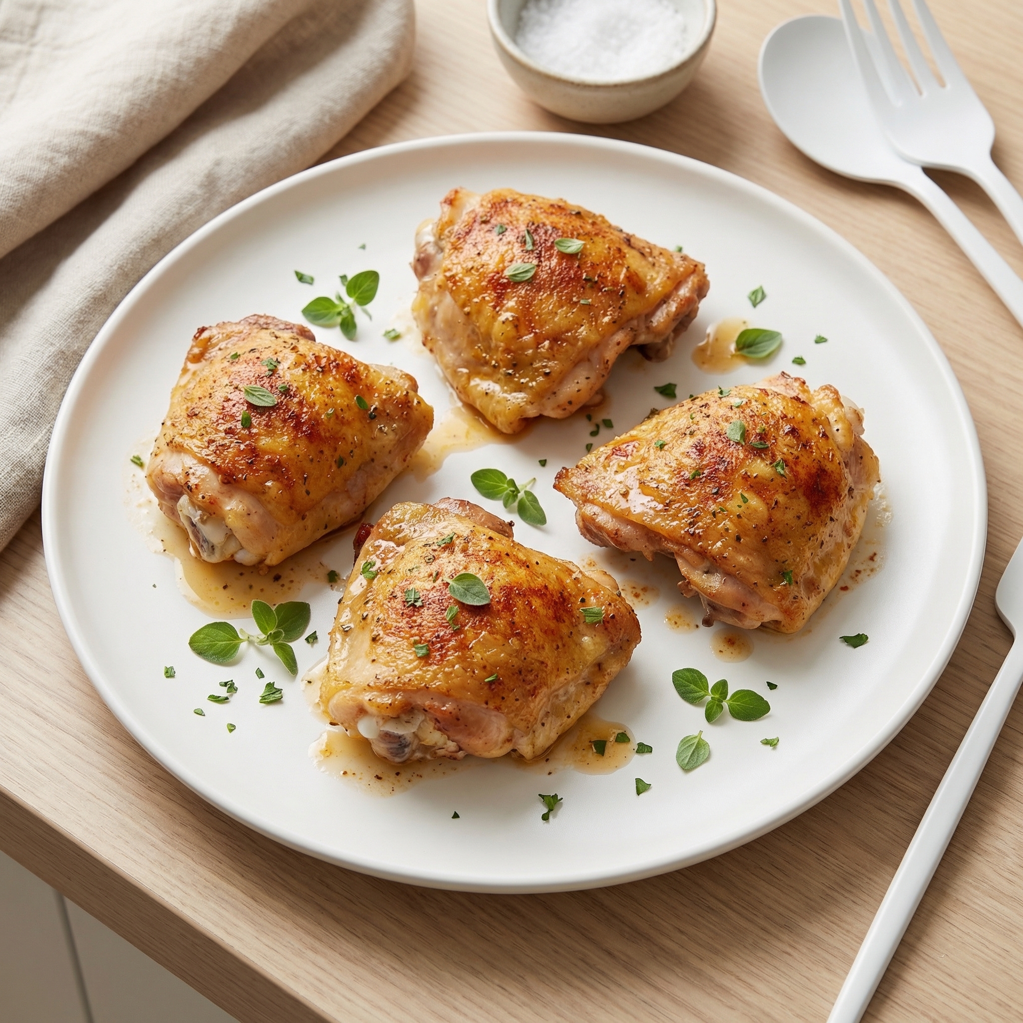 Oven-Roasted Chicken Thighs: Crispy Skin, Tender Meat