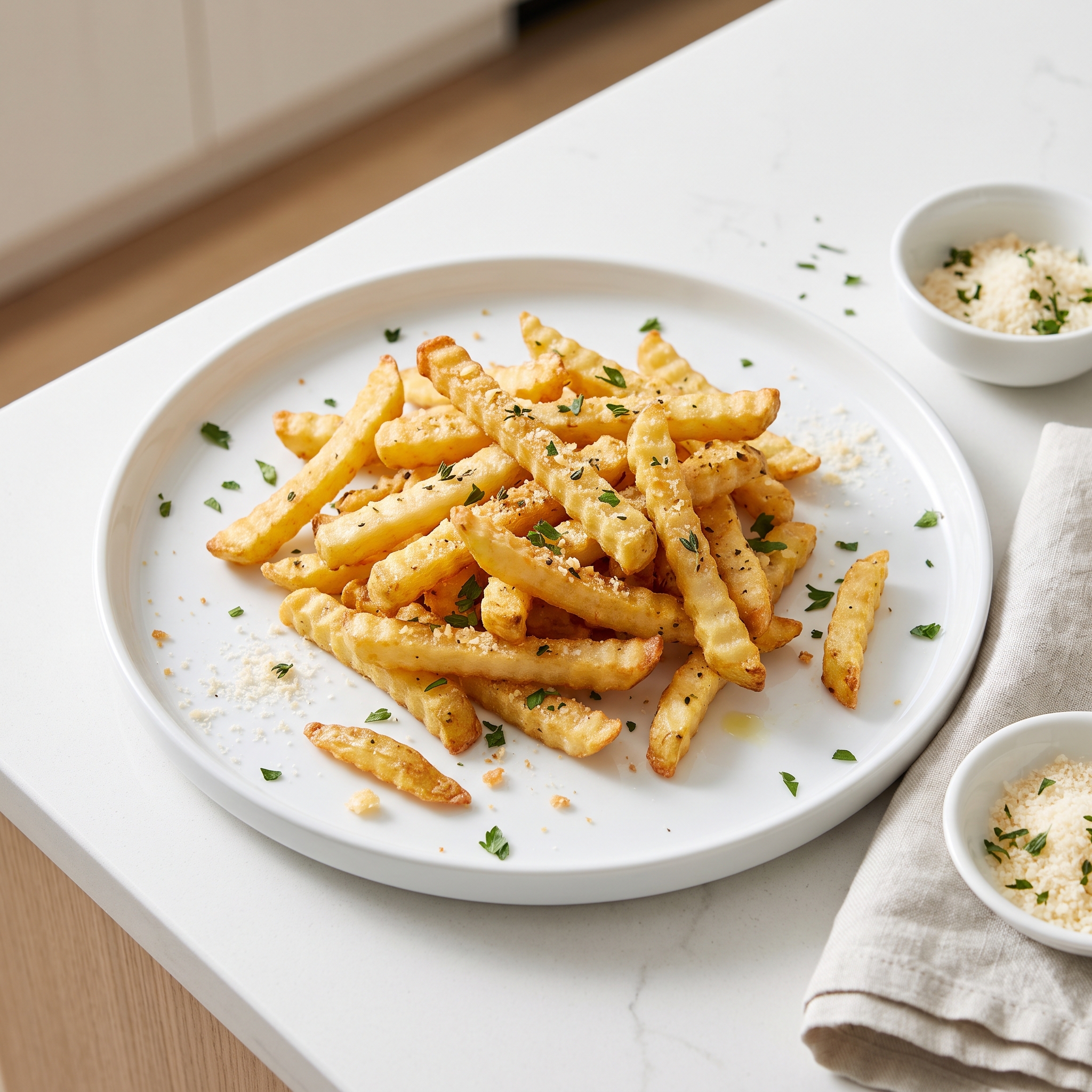 Crispy Baked Parmesan-Garlic Fries