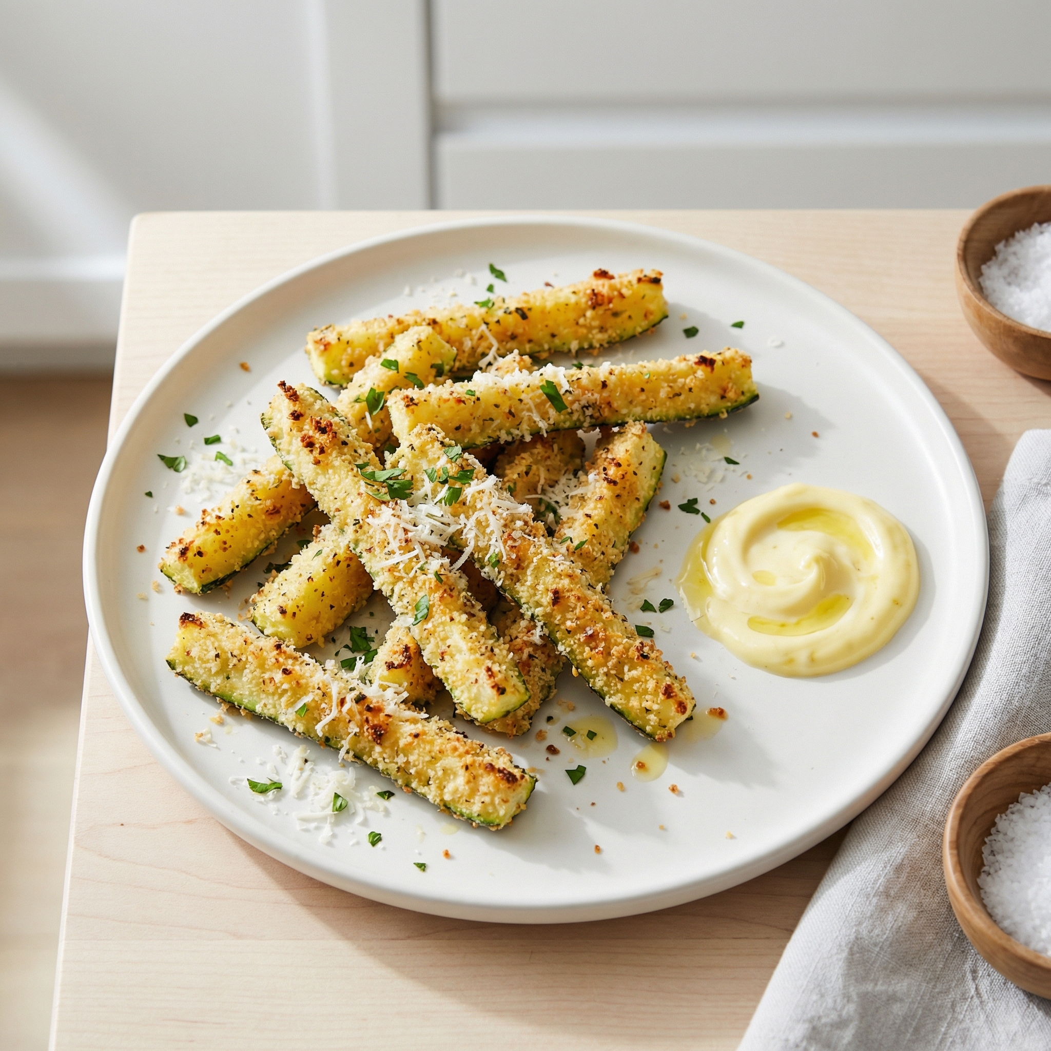 Baked Parmesan-Crusted Zucchini Fries