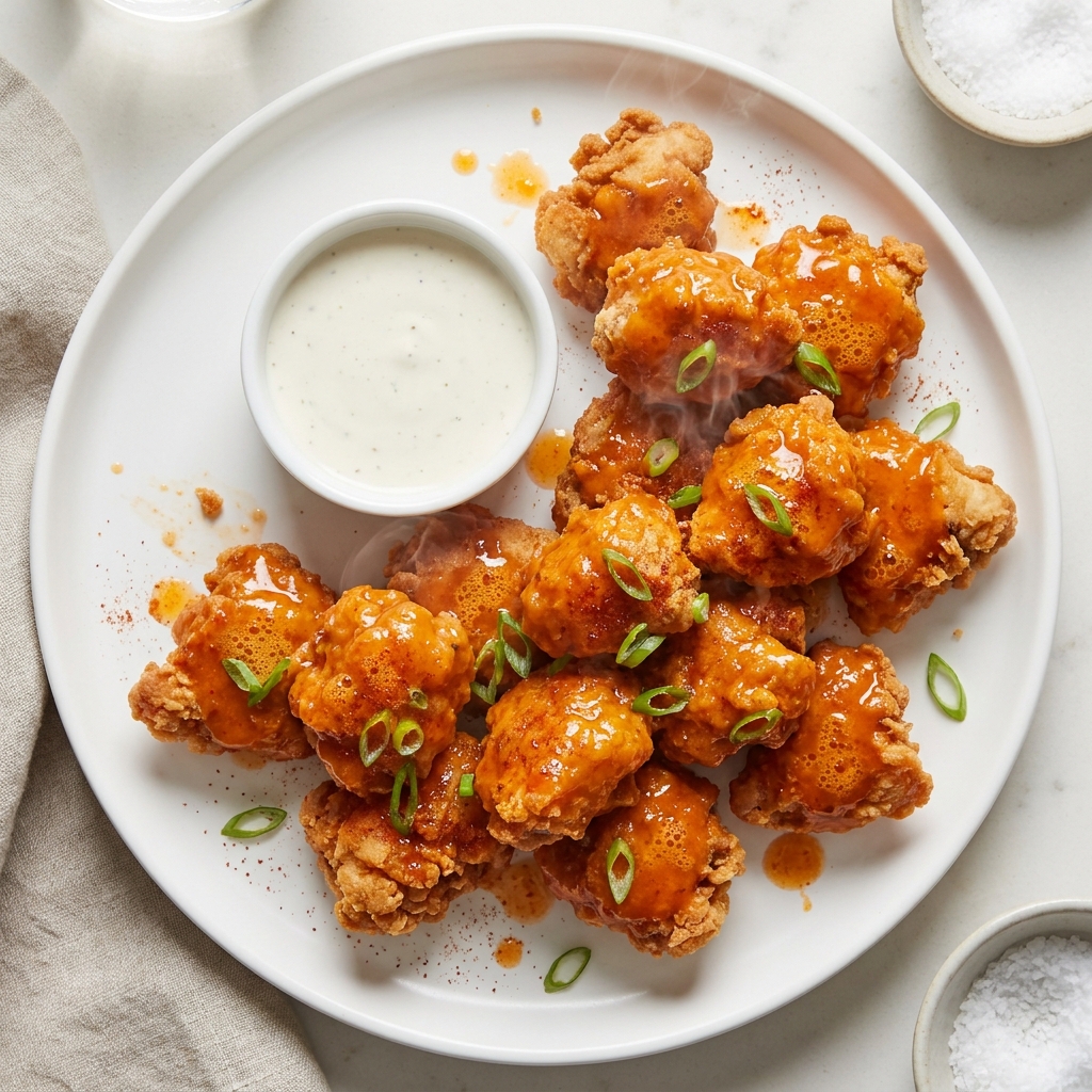 Crispy Boneless Buffalo-Style Chicken Bites