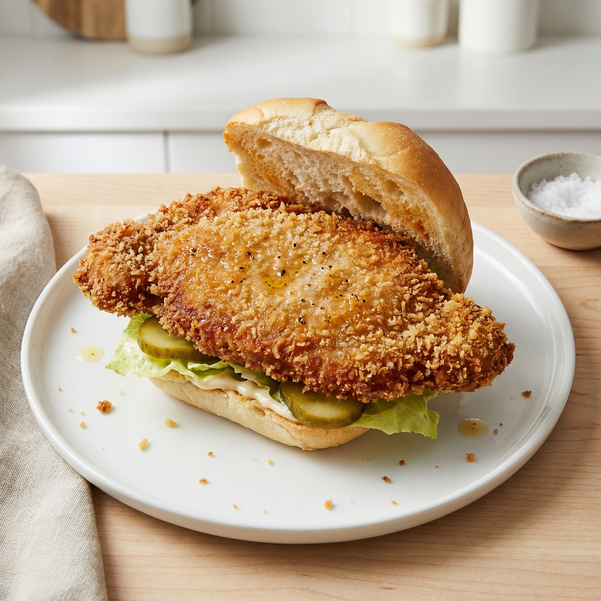 Crispy Pork Tenderloin Sandwiches