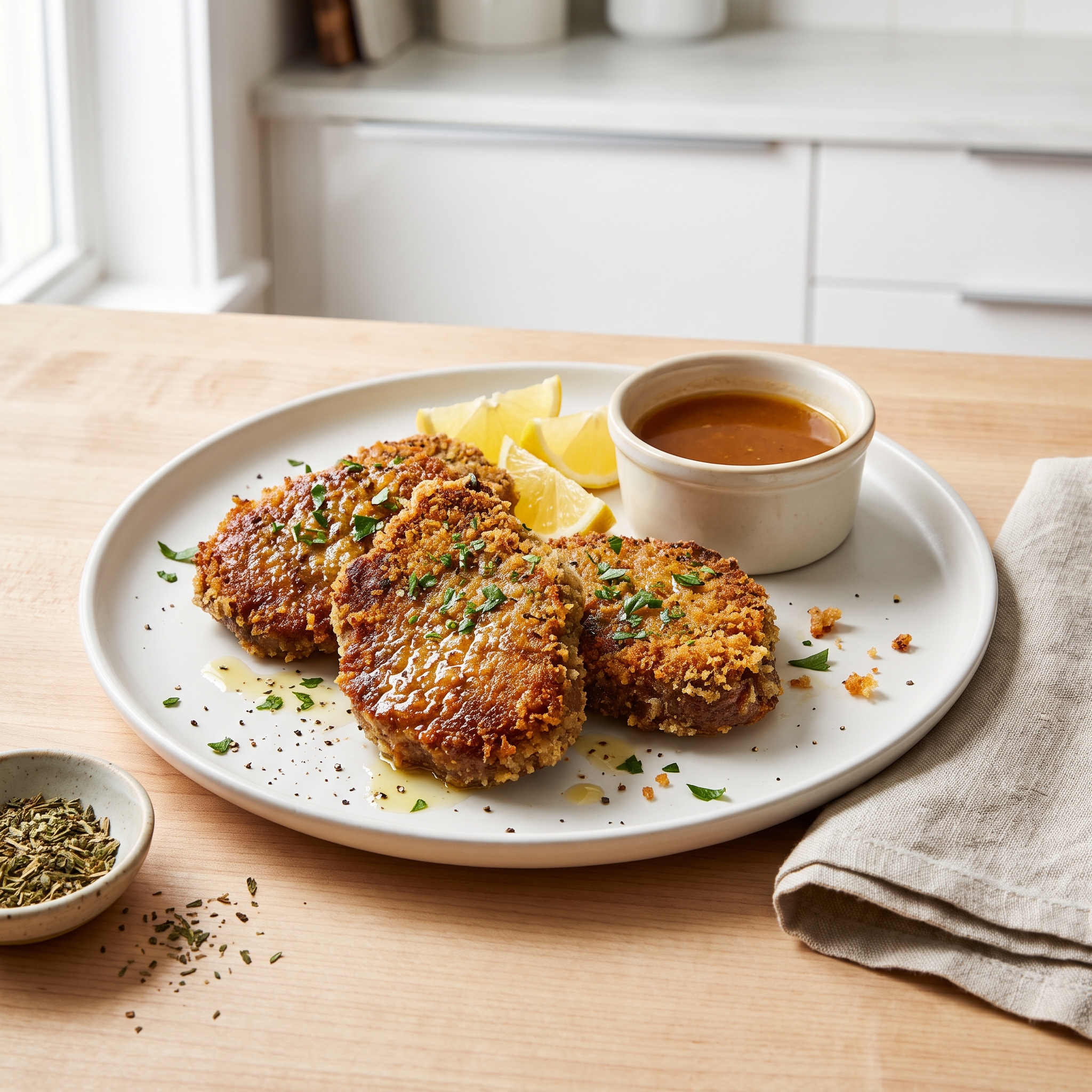 Crispy Breaded Venison Cutlets