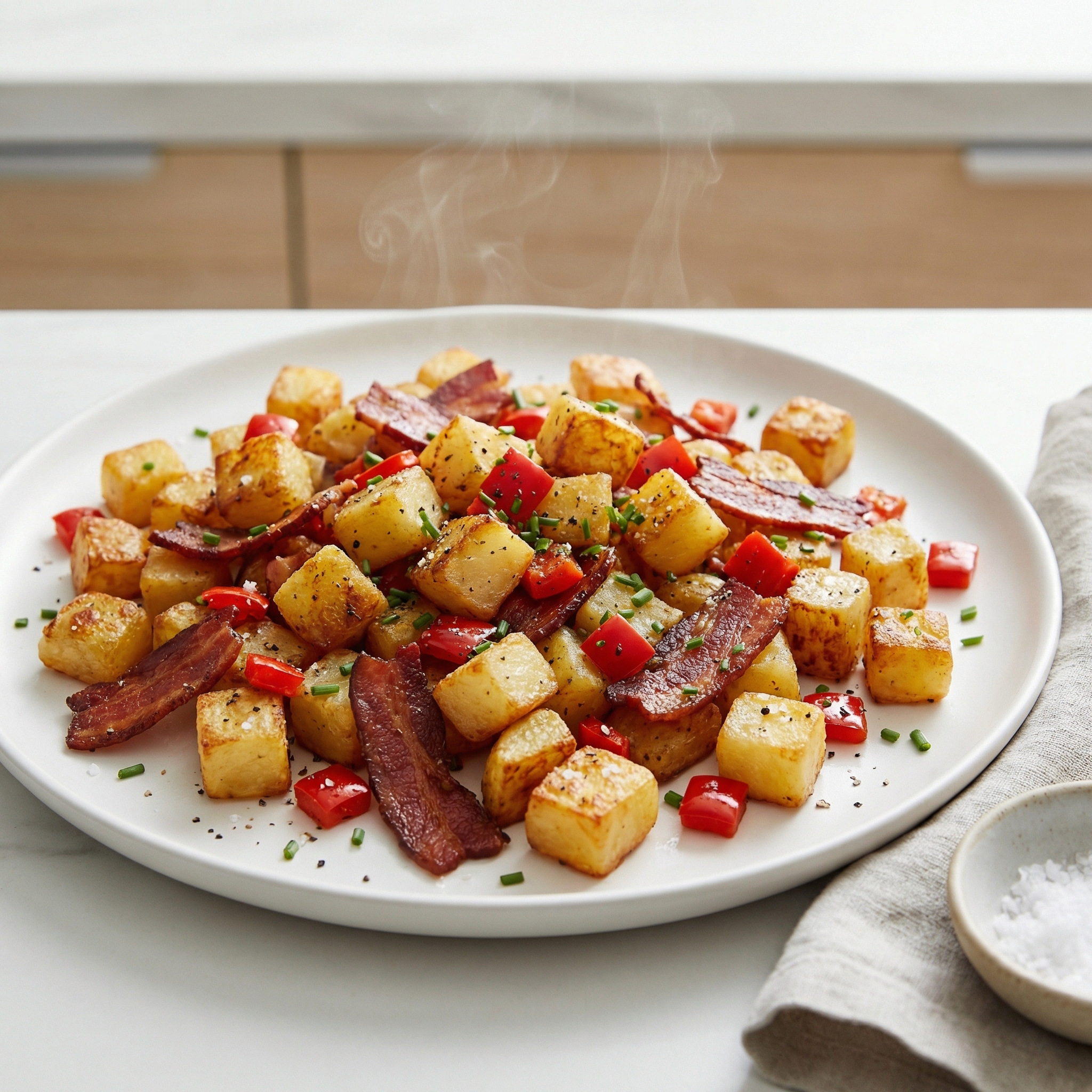 Crispy Chive Breakfast Potatoes