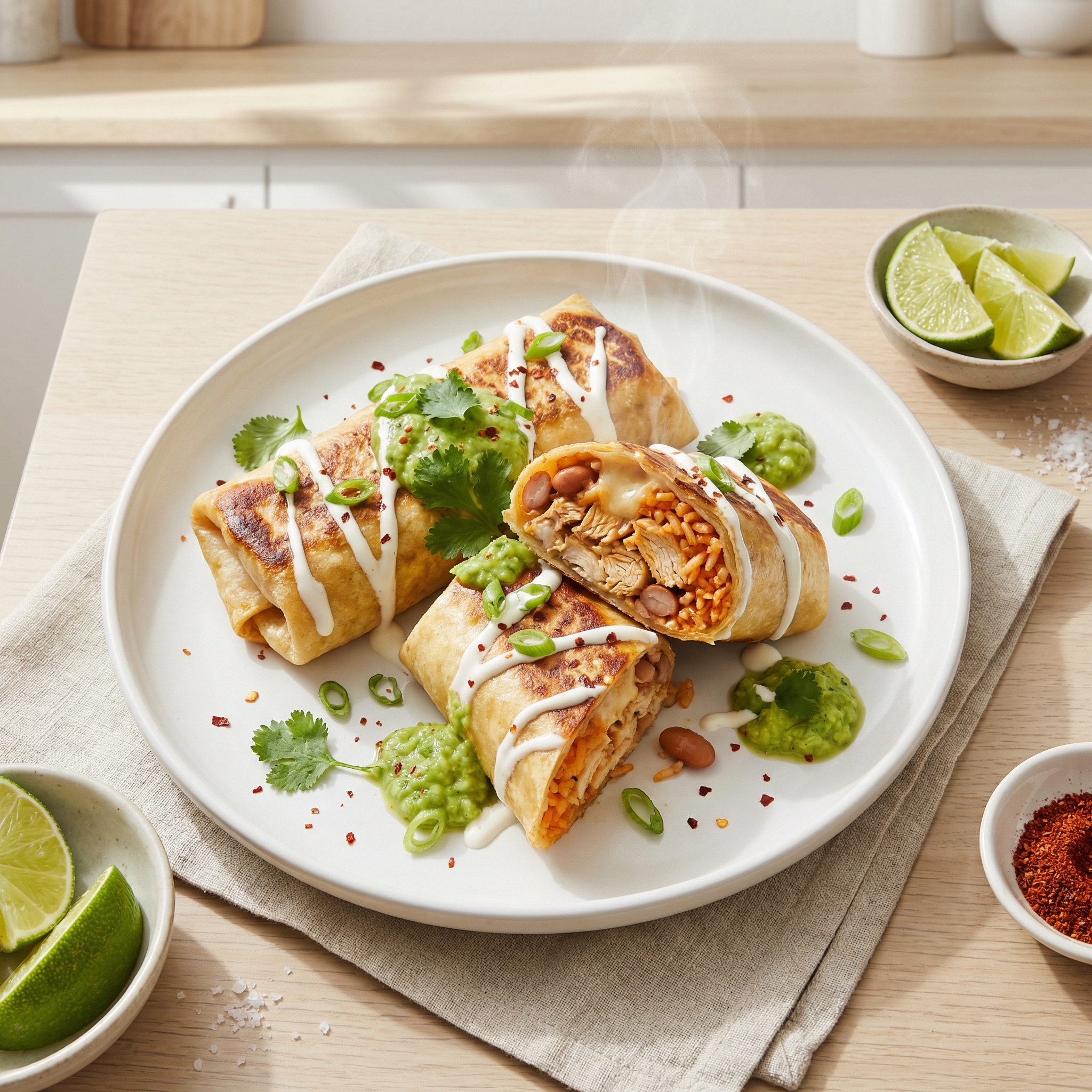Crispy Chicken Chimichangas