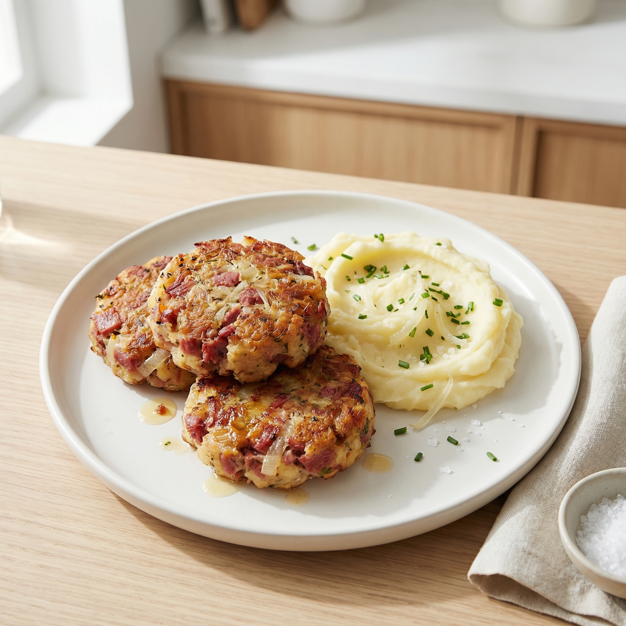 Crispy Corned Beef Potato Hash Patties
