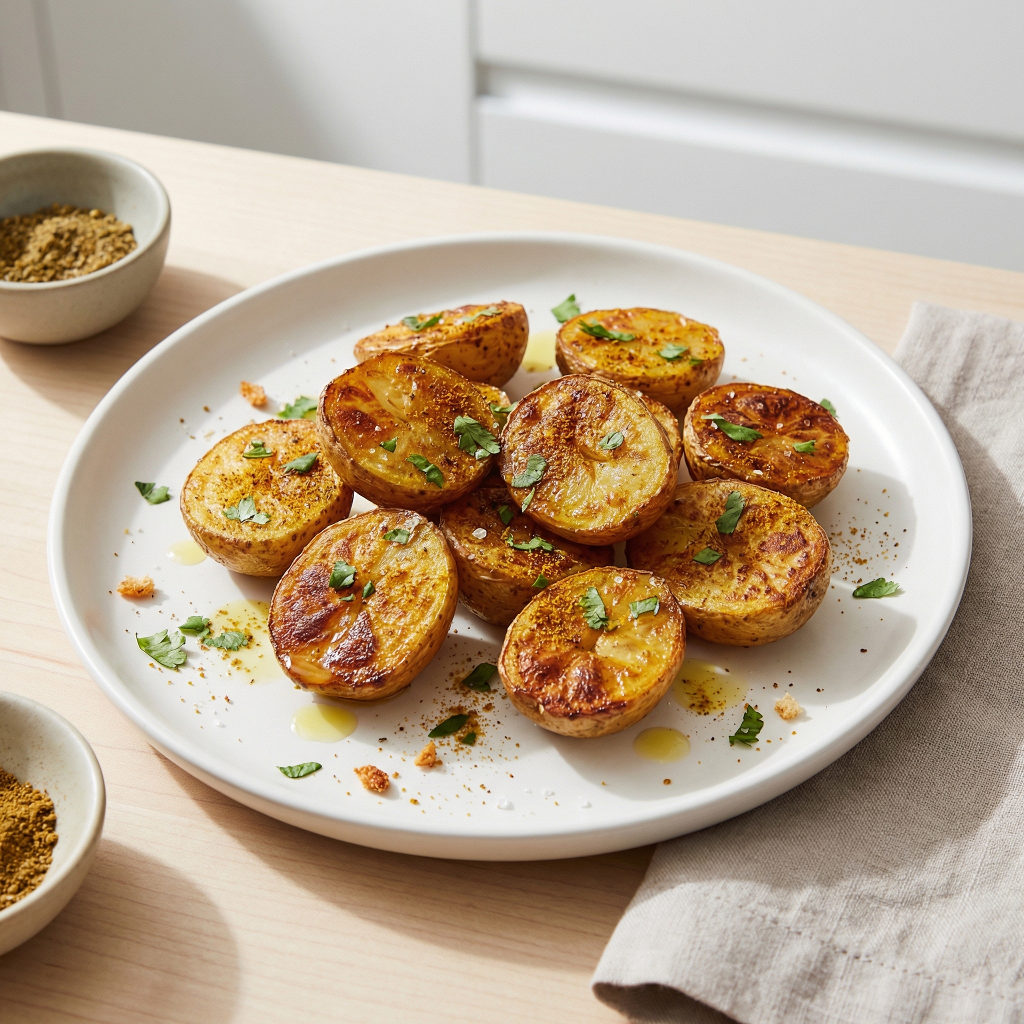 Oven-Roasted Curry Potatoes