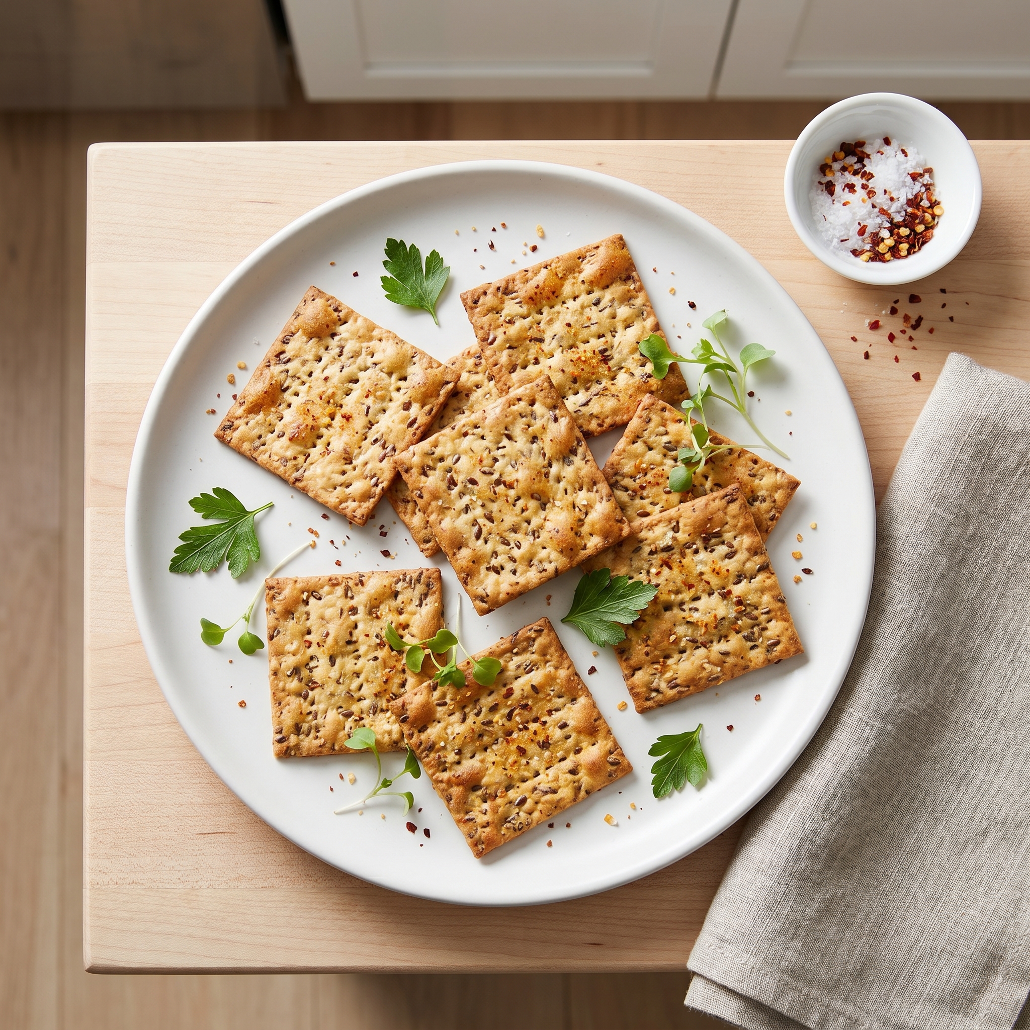 Crispy Flaxseed Crackers