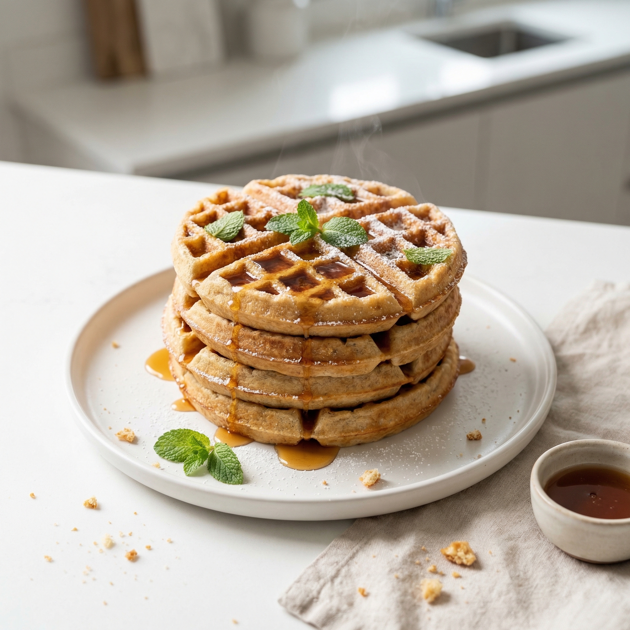 Sam's Tangy Sourdough Waffles