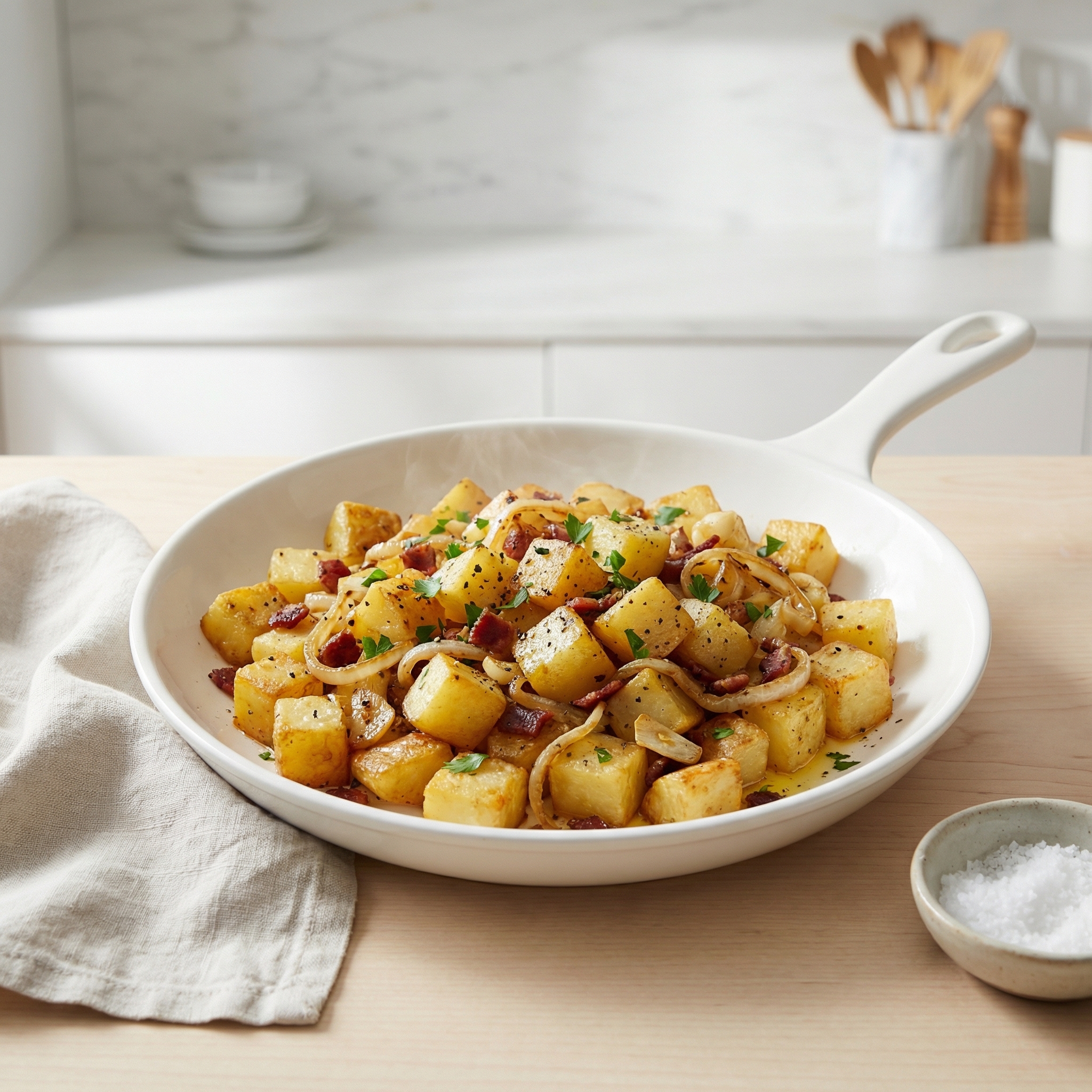 Homefried Potatoes with Garlic and Bacon