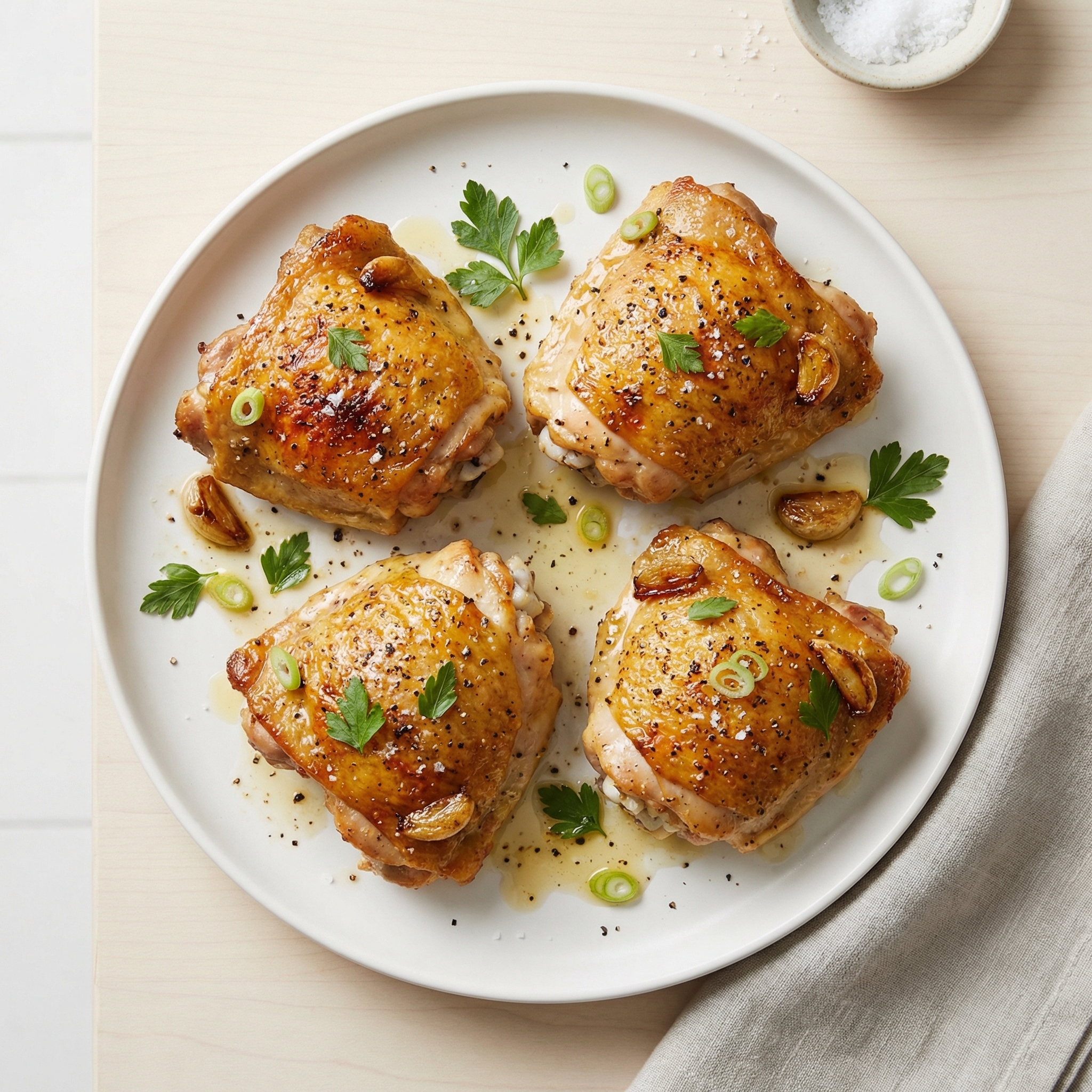 Oven-Roasted Crispy Chicken Thighs