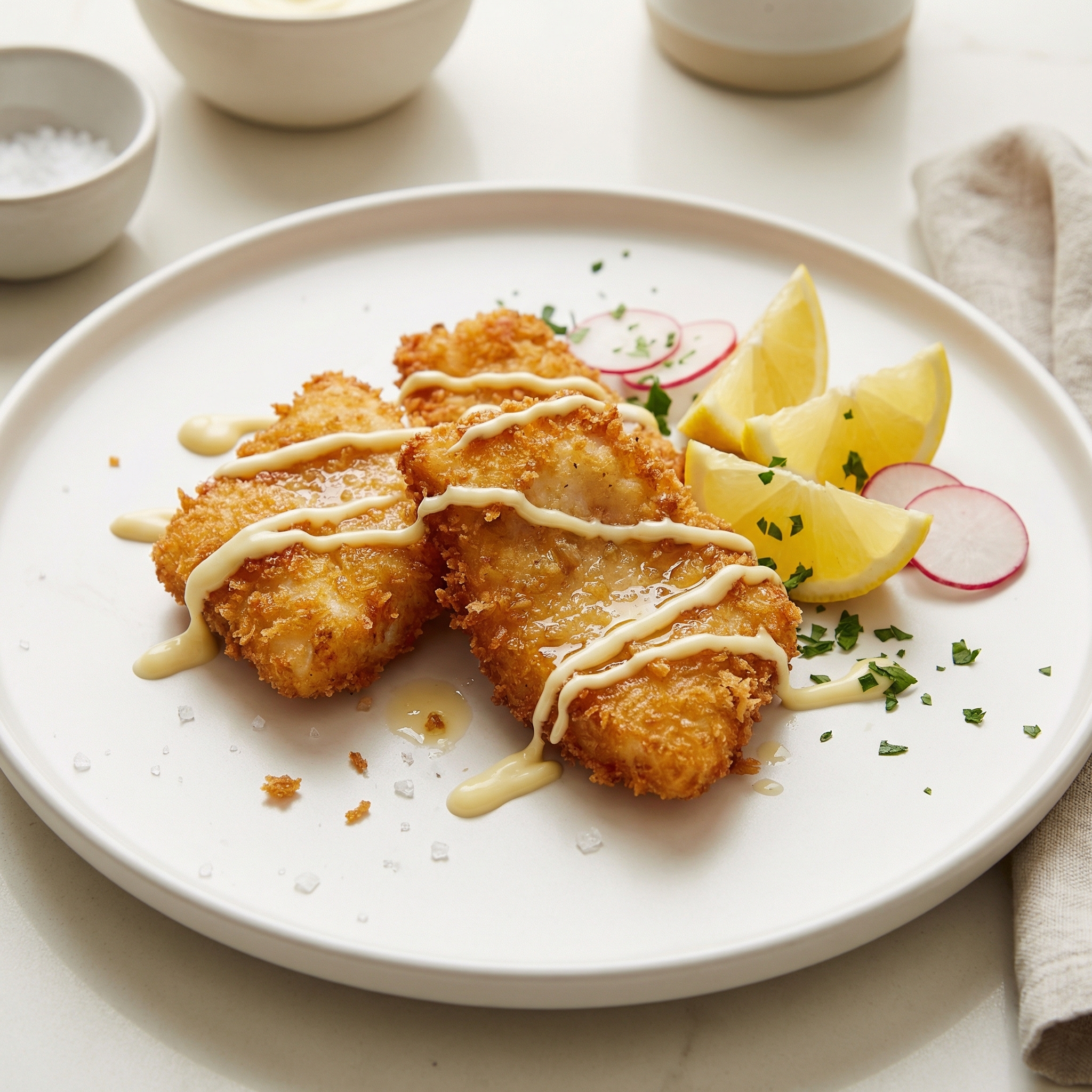 Light and Crispy Fried Halibut