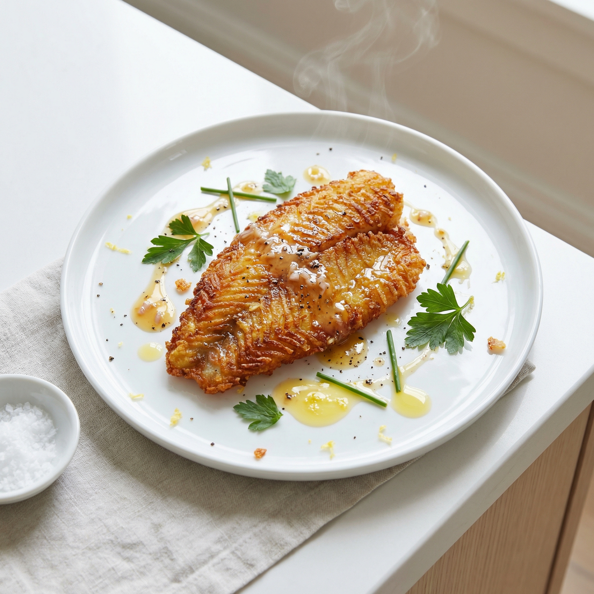 Crisp Potato-Coated Tilapia Fillets