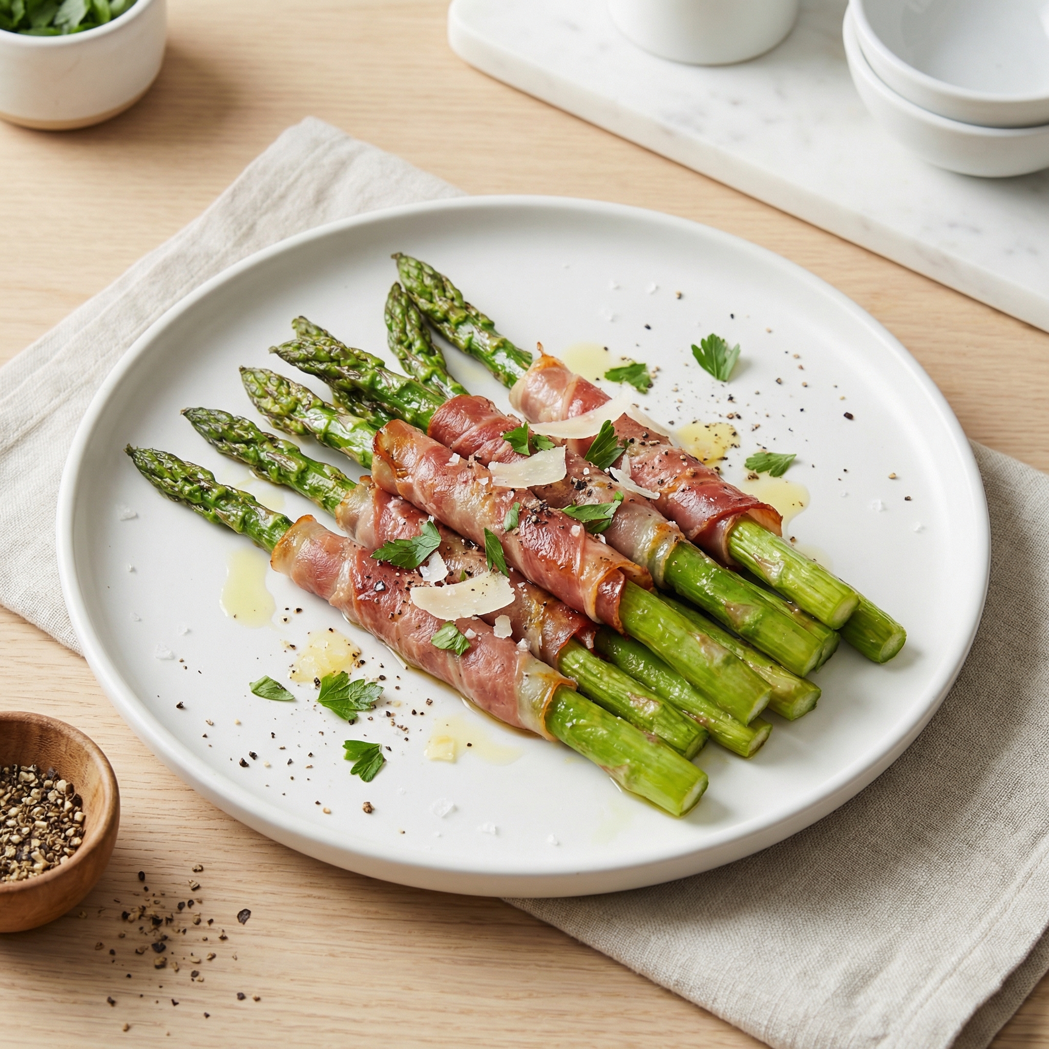 Asparagus Wrapped in Crisp Prosciutto