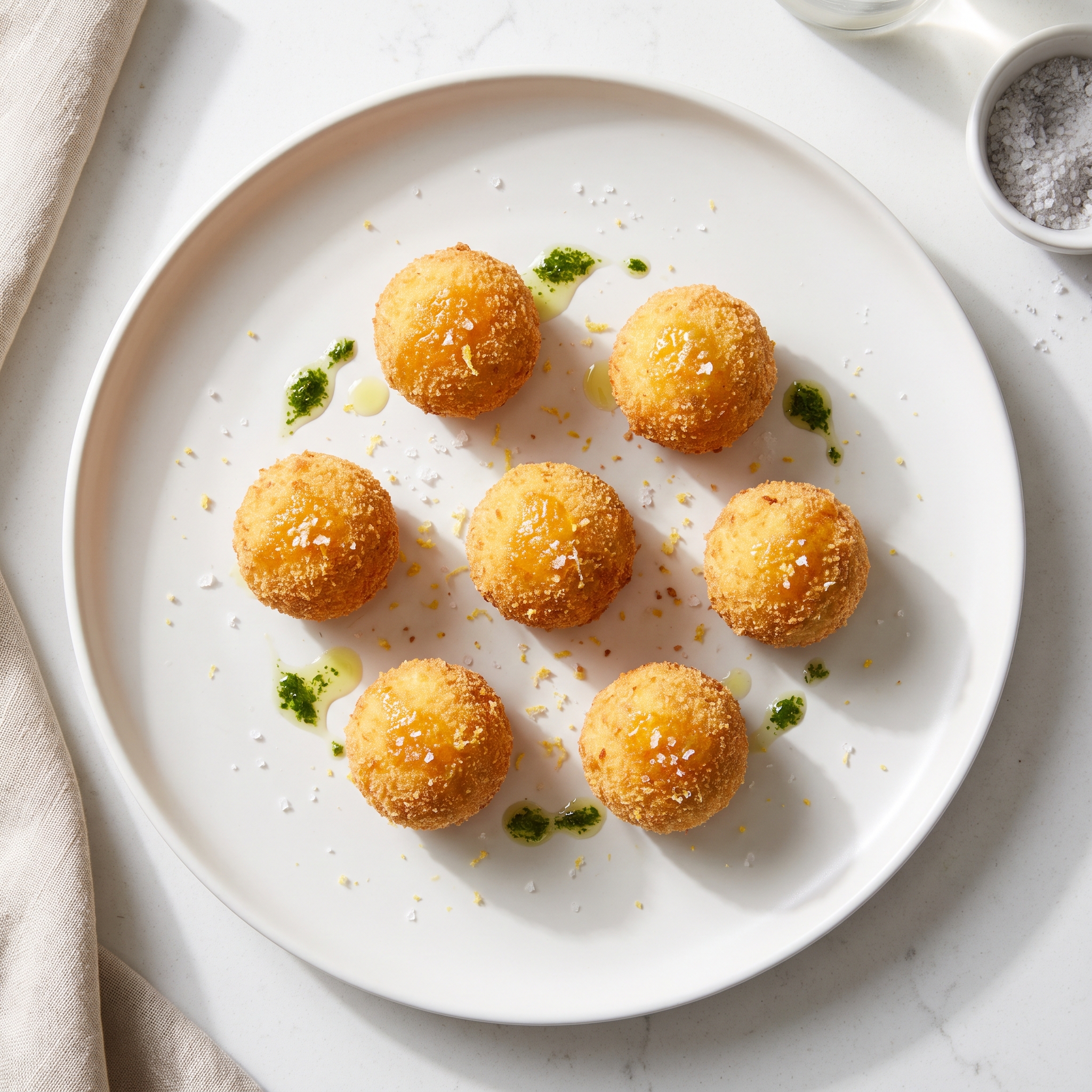Crispy Sous Vide Fried Egg Yolks