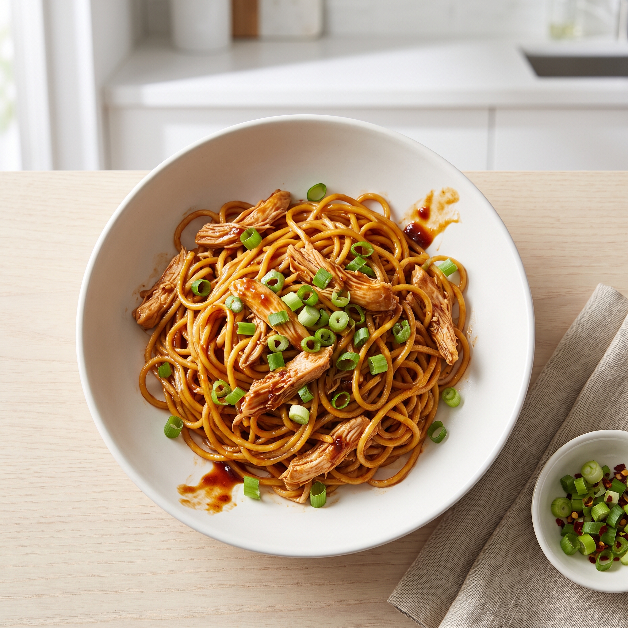 Crockpot Asian Zing Chicken with Lo Mein
