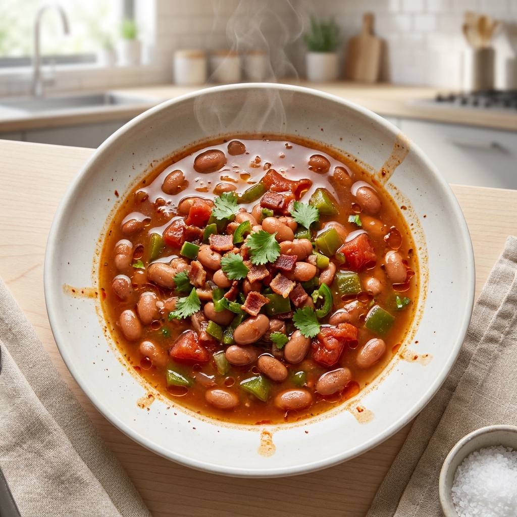Crockpot Charro Pinto Beans
