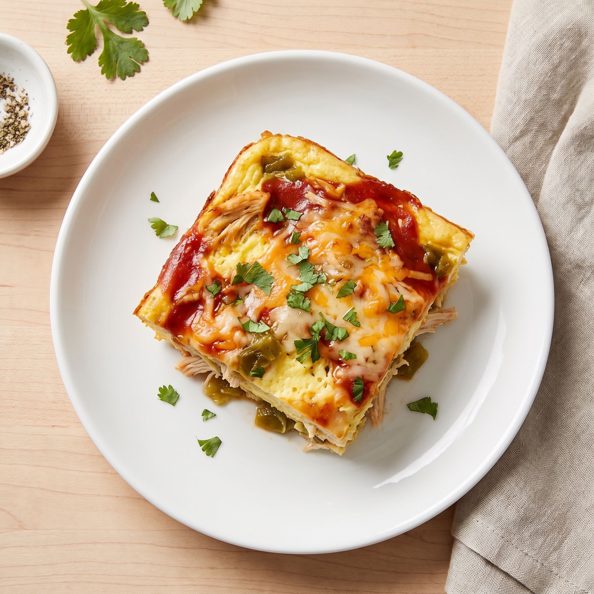 Crockpot Chicken Chile Relleno Bake