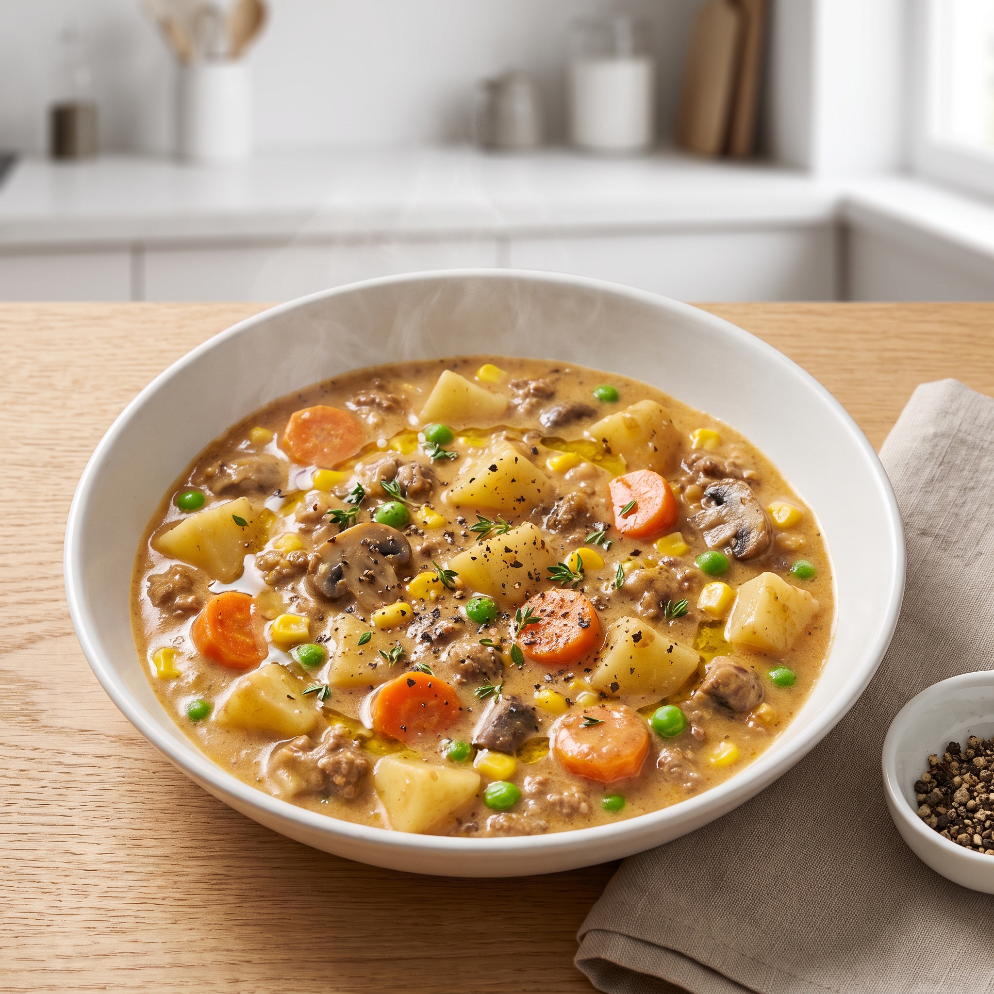 Crockpot Ground Beef Stew