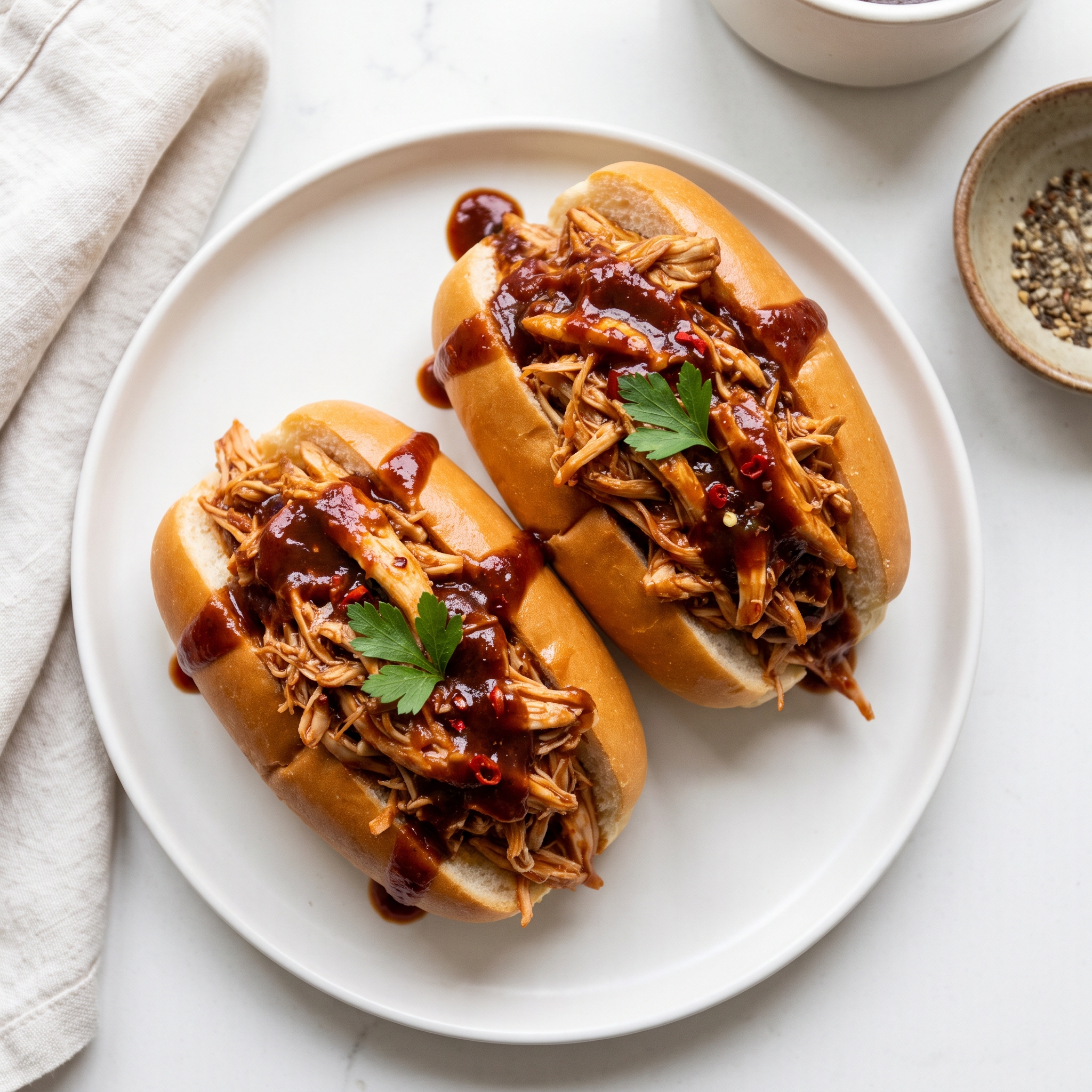 Crockpot Maple BBQ Pulled Chicken