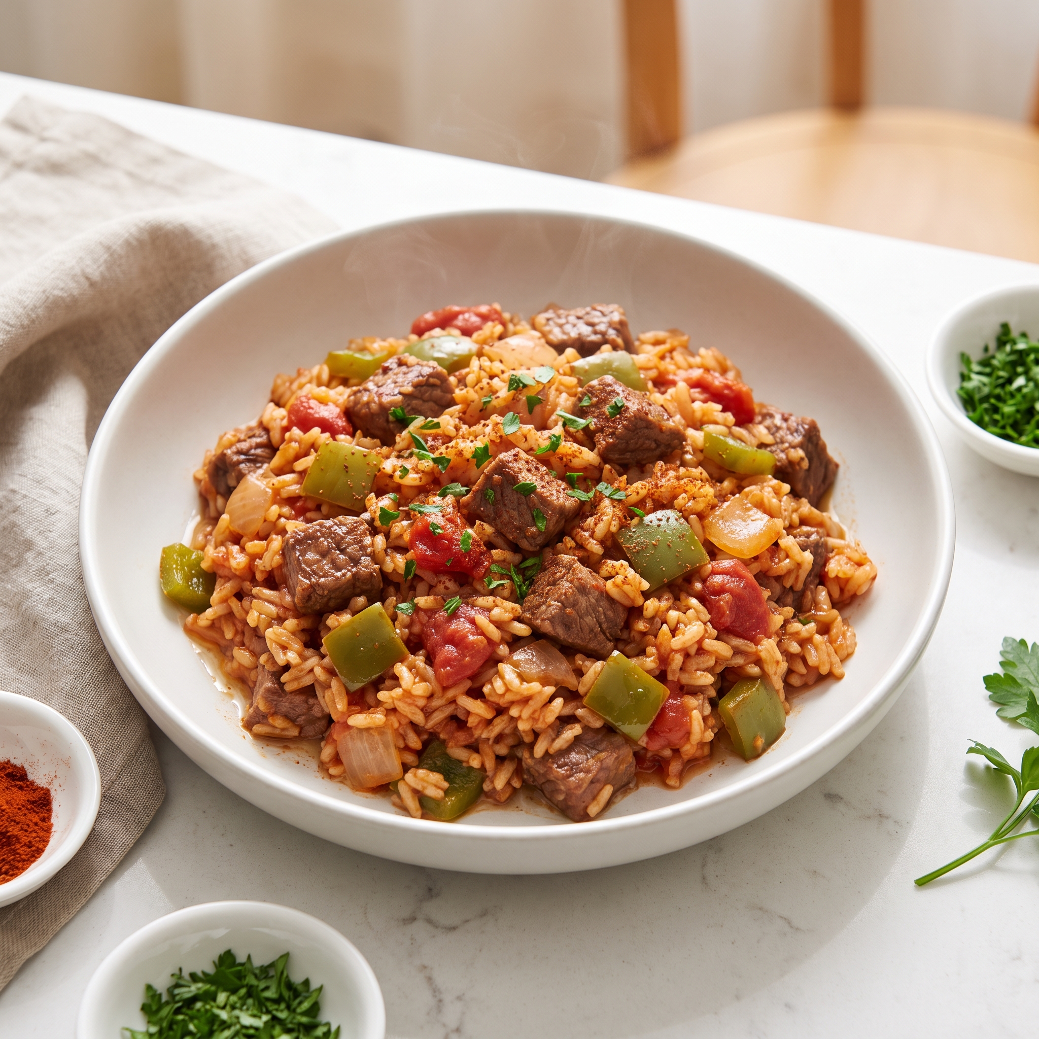 Crockpot Spanish-Style Beef and Rice