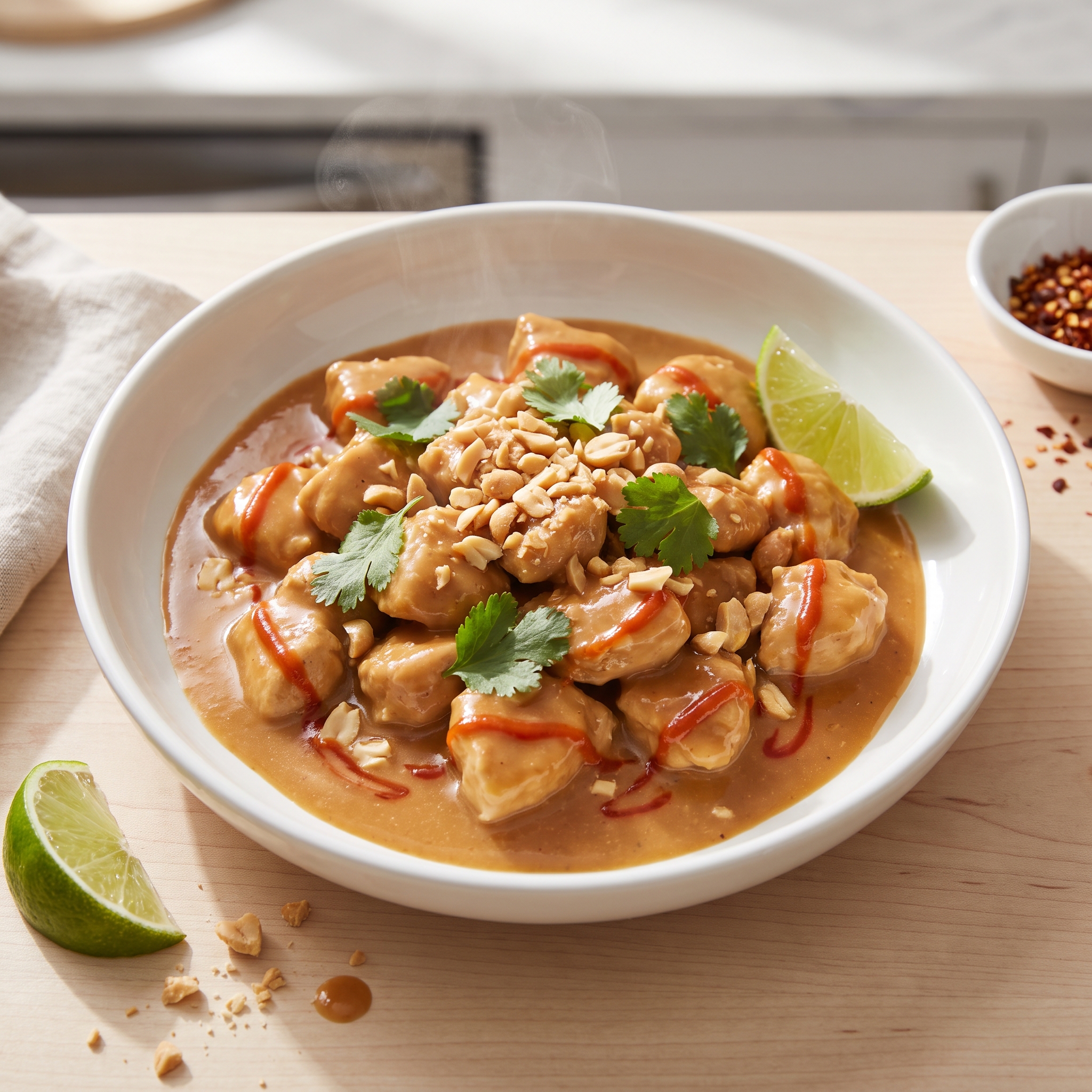 Crockpot Thai-Style Peanut Chicken