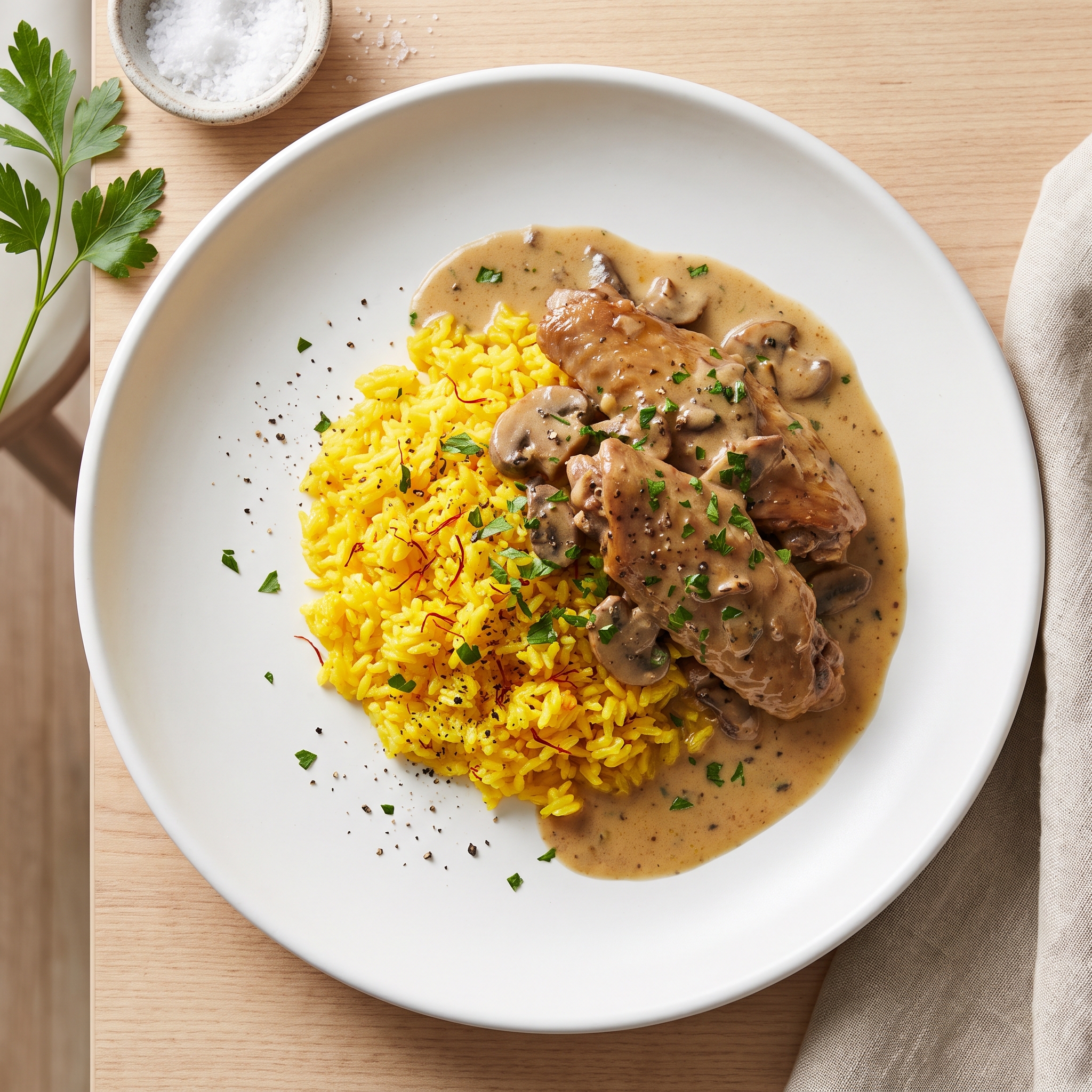 Crockpot Turkey Wings with Saffron Yellow Rice