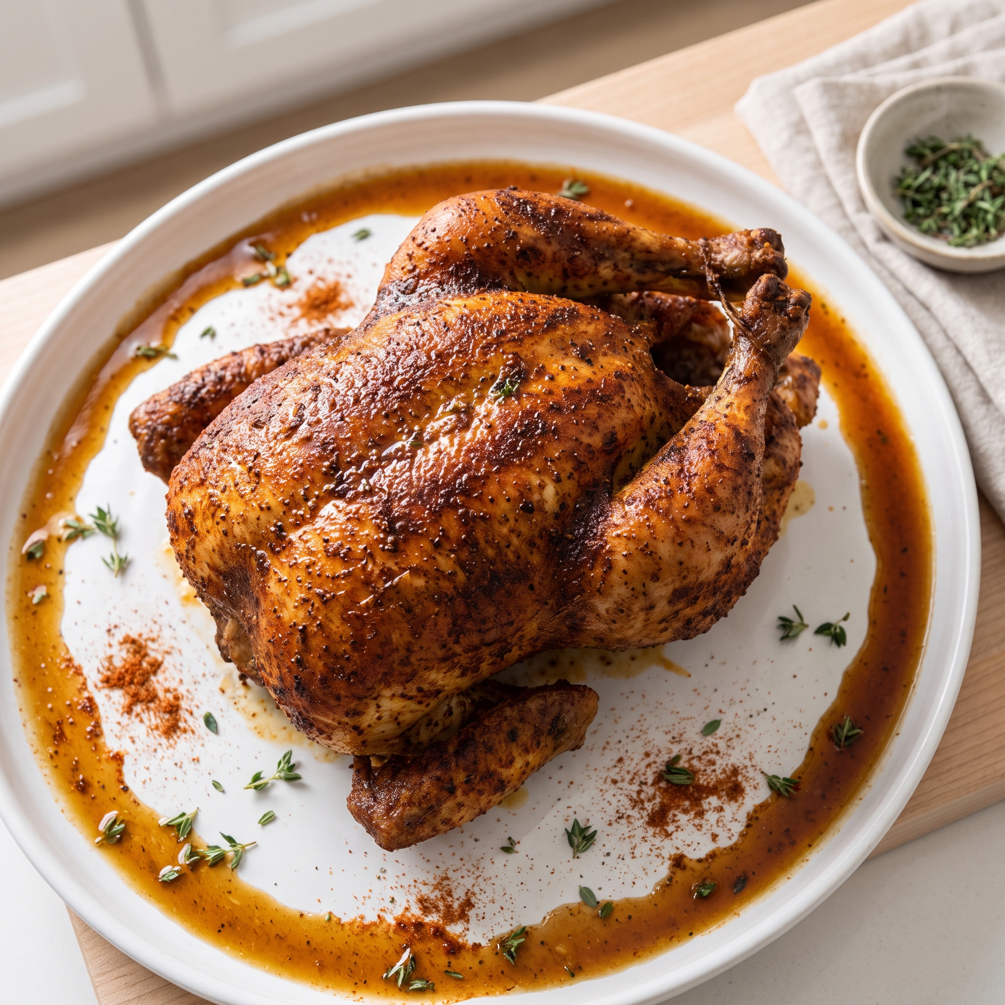 Crockpot Whole Chicken with Spiced Dry Rub
