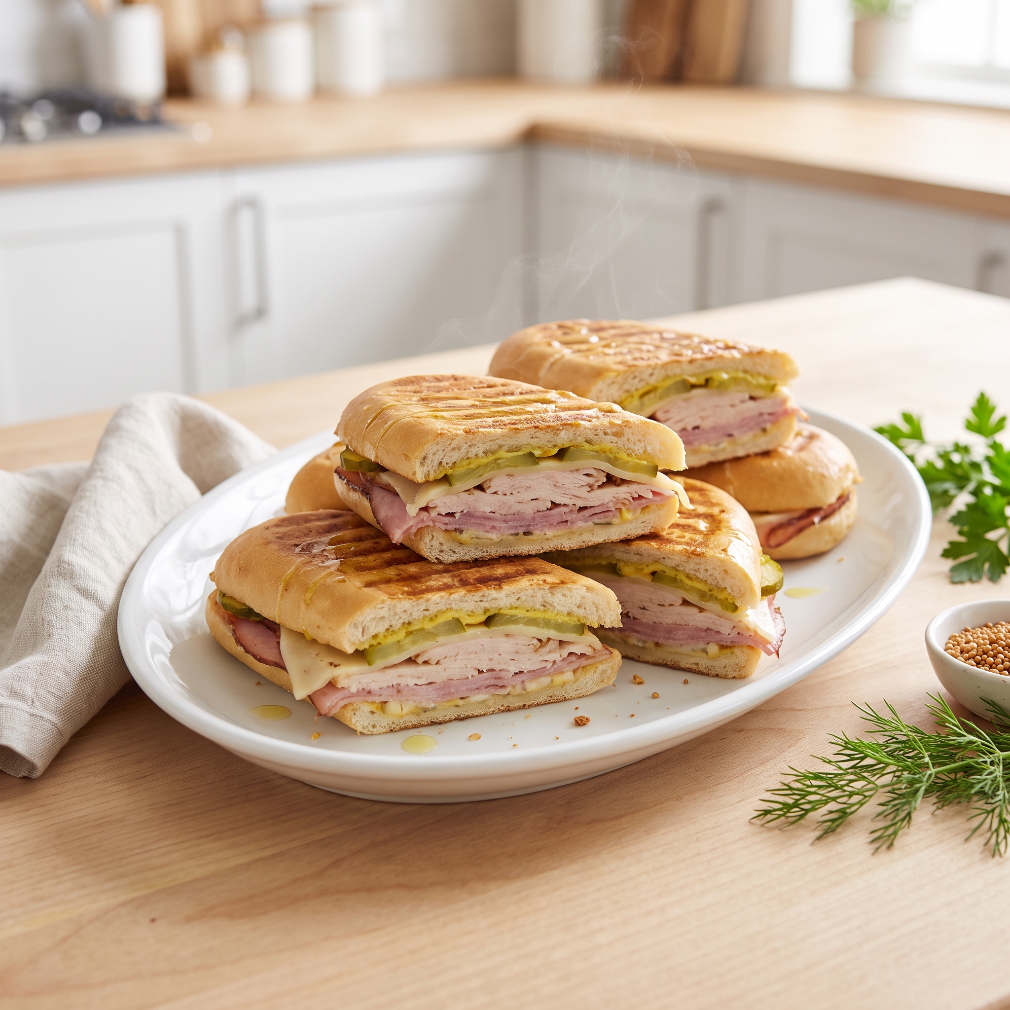 Cuban-Style Grilled Turkey Panini