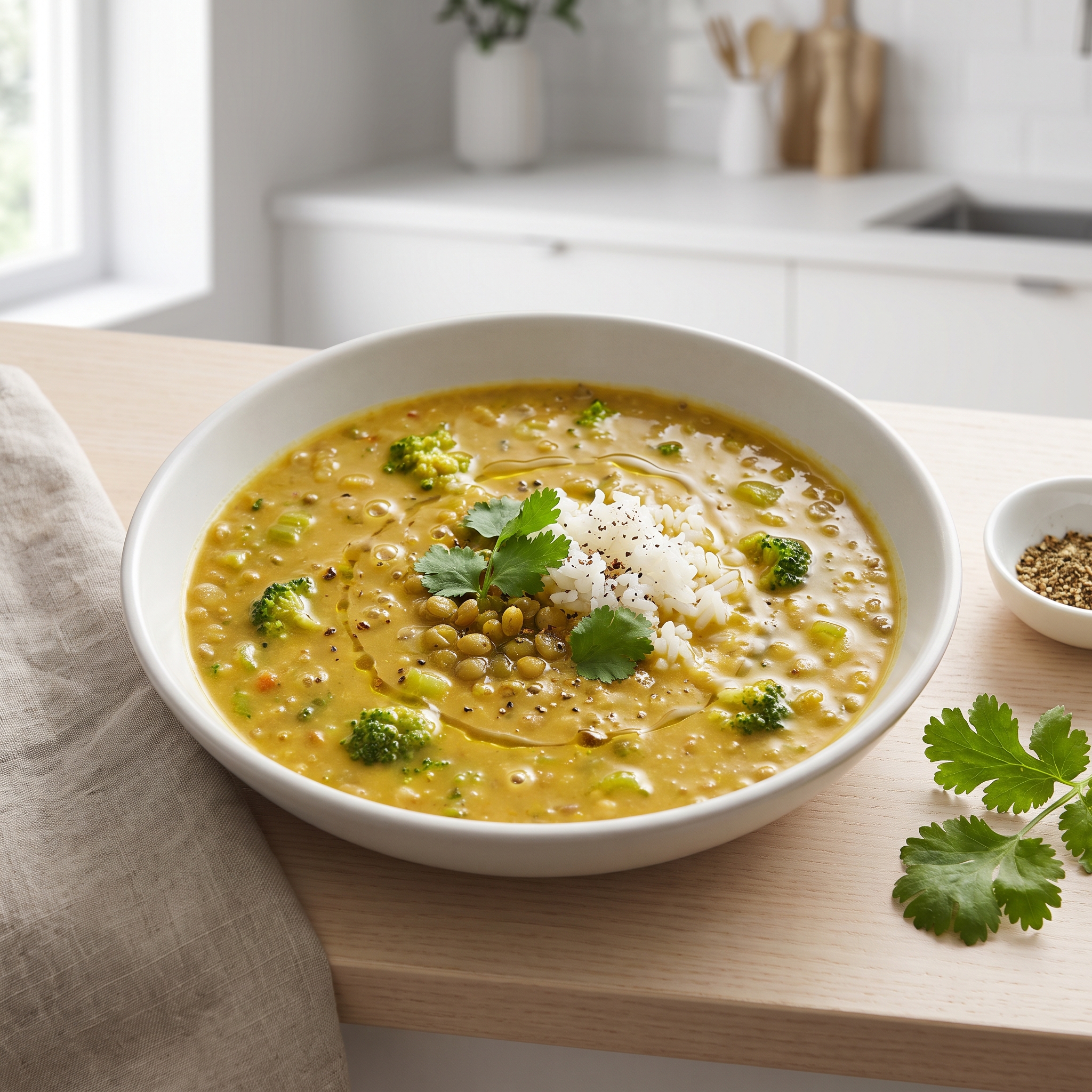 Curried Lentil and Rice Soup