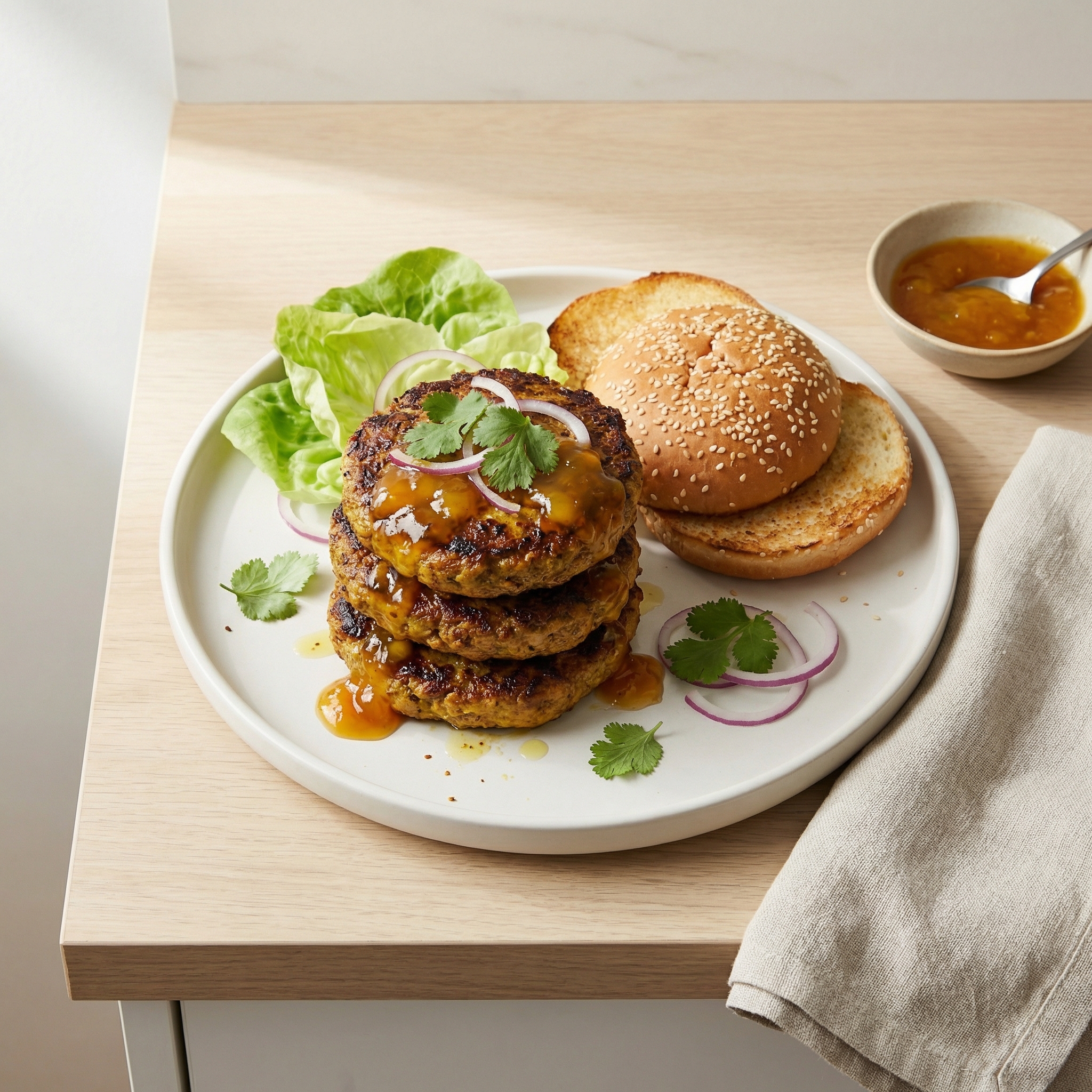 Curried Turkey Burger Patties