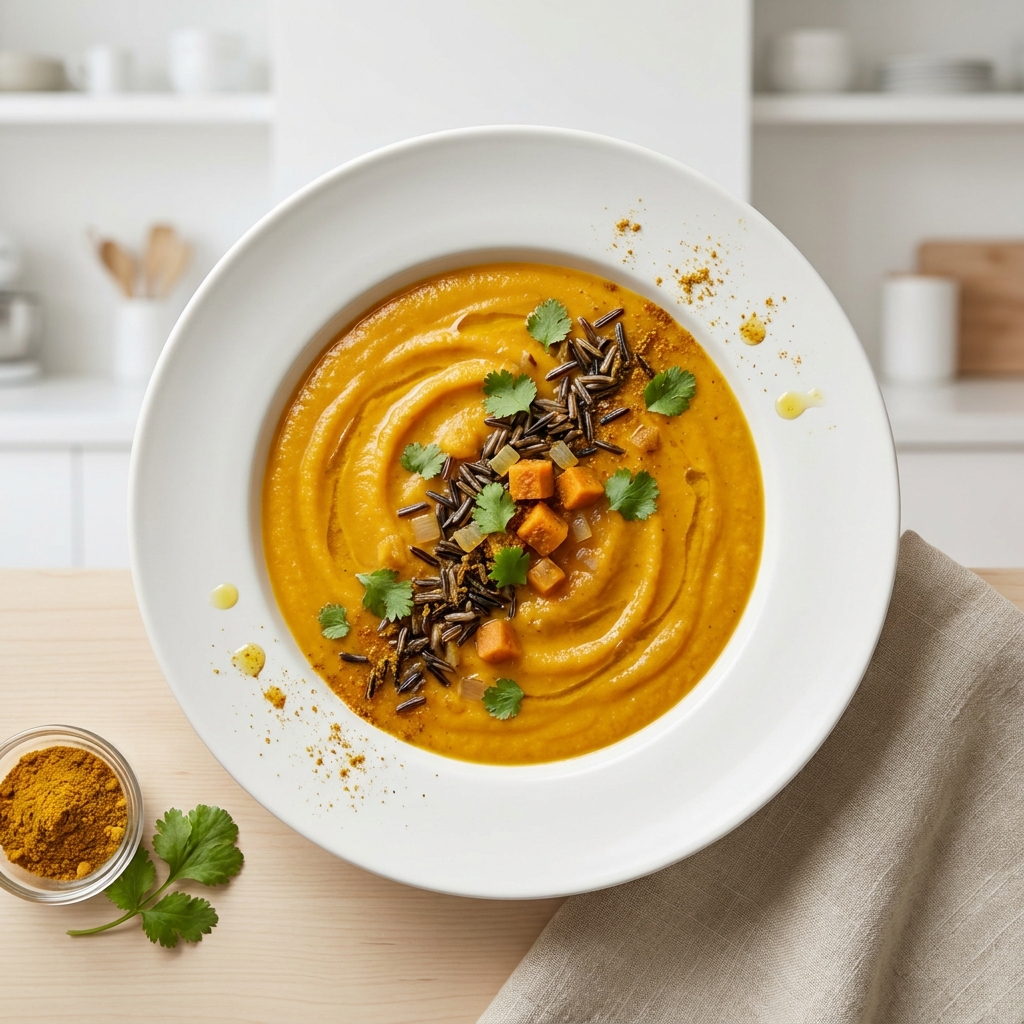 Curried Yam and Wild Rice Soup