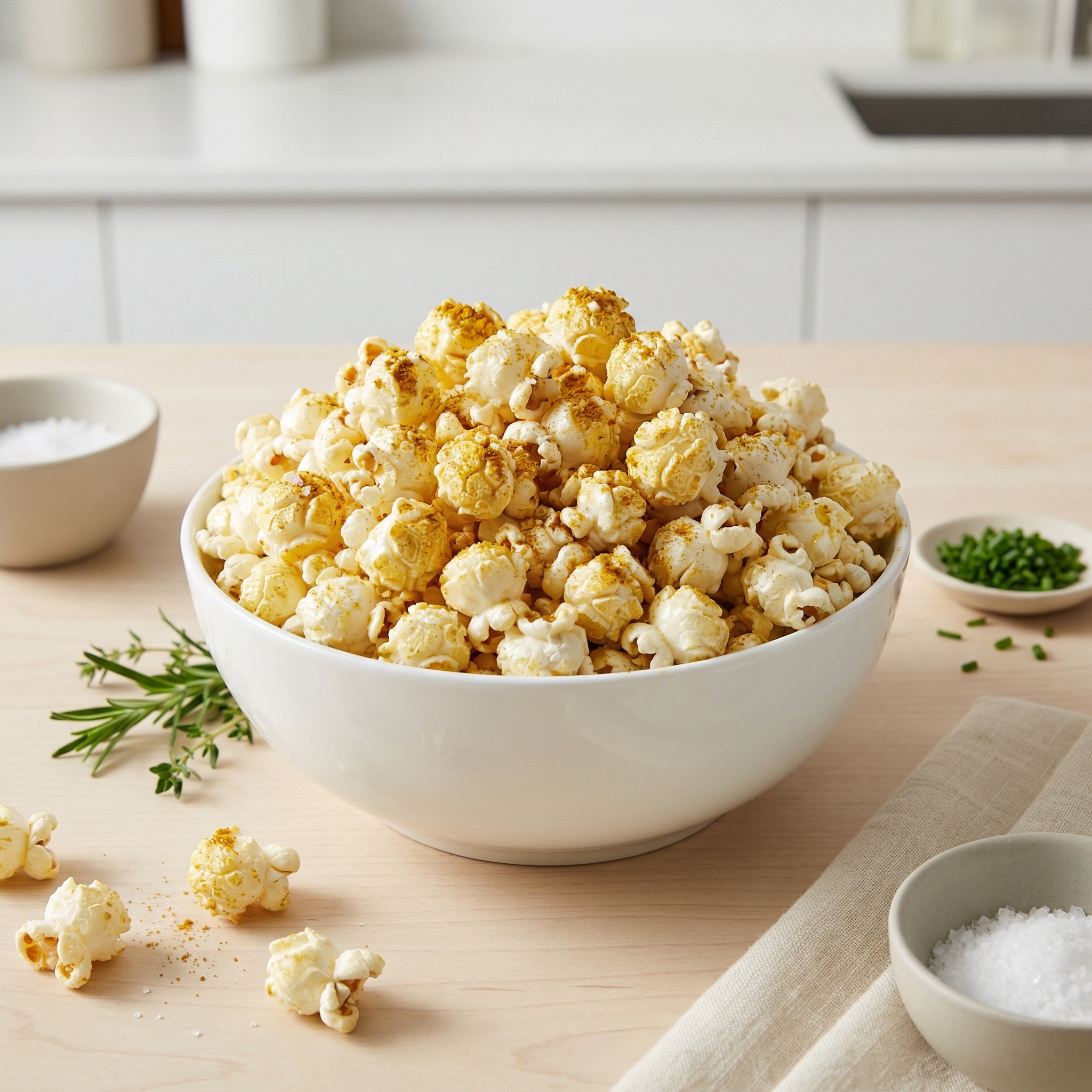 Microwave Curry-Spiced Popcorn