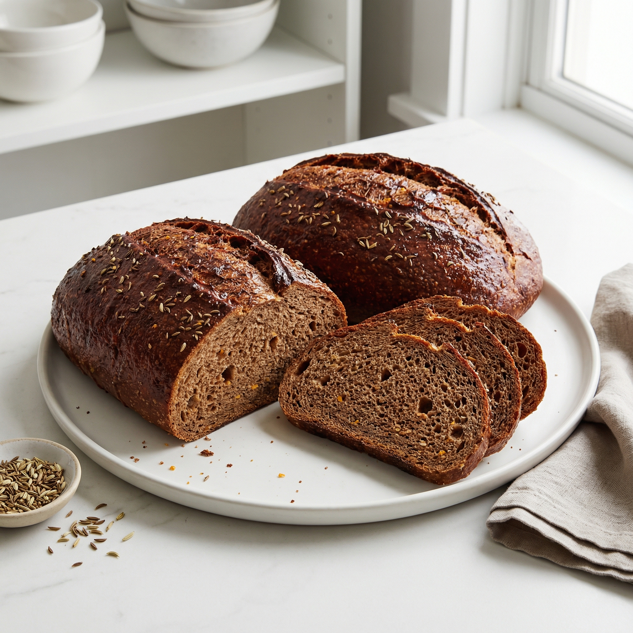 Sigtebrød: Danish Spiced Rye Loaf