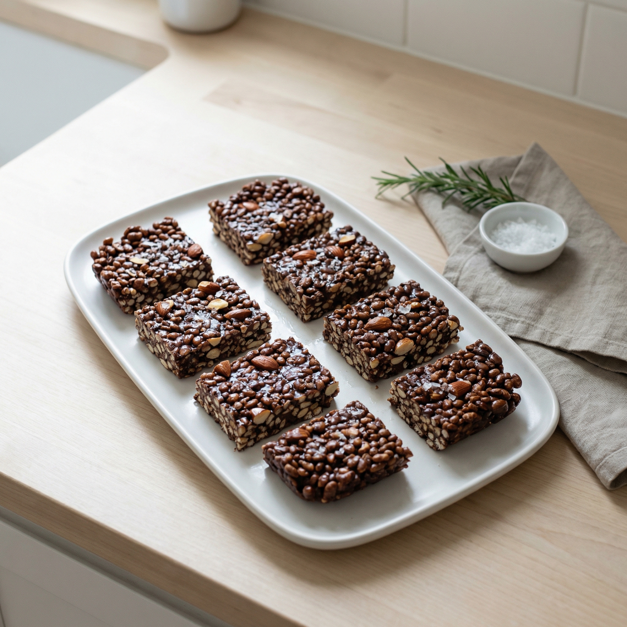 Chocolate Nutty Crispy Treats