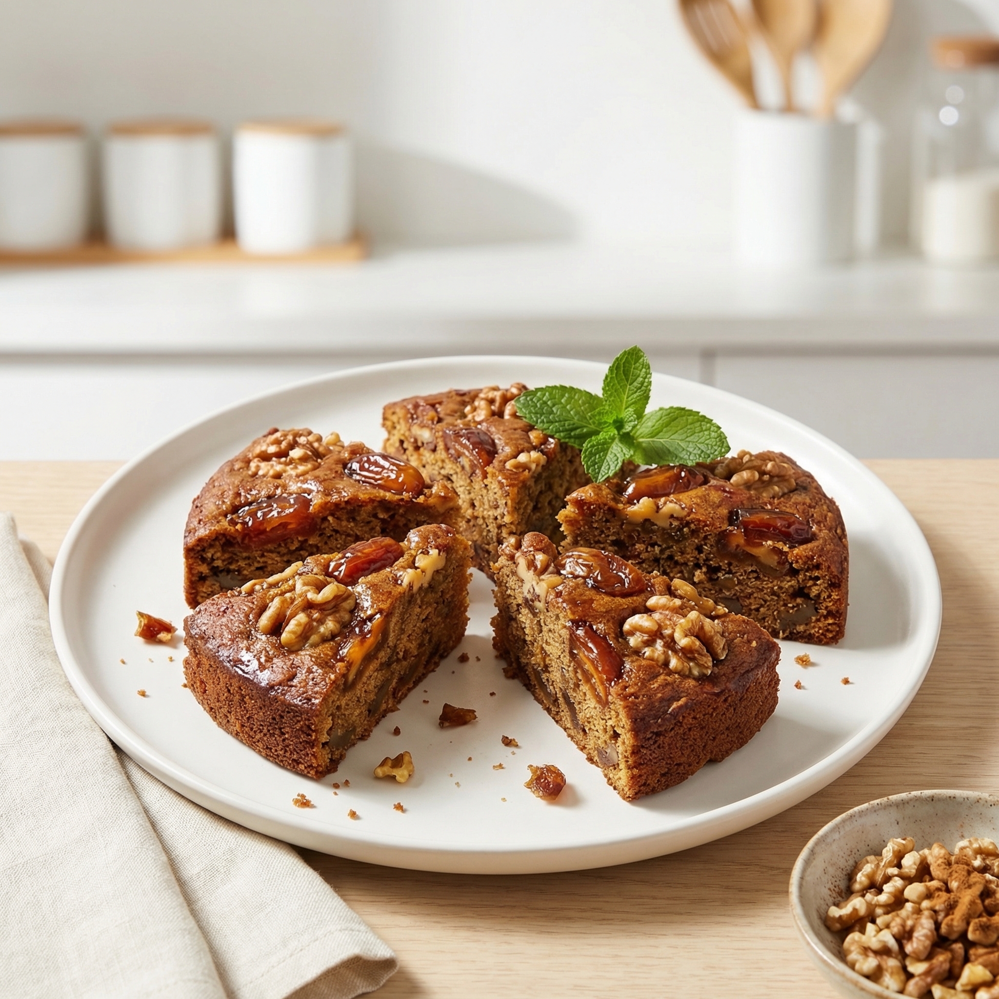 Date and English Walnut Loaf Cake