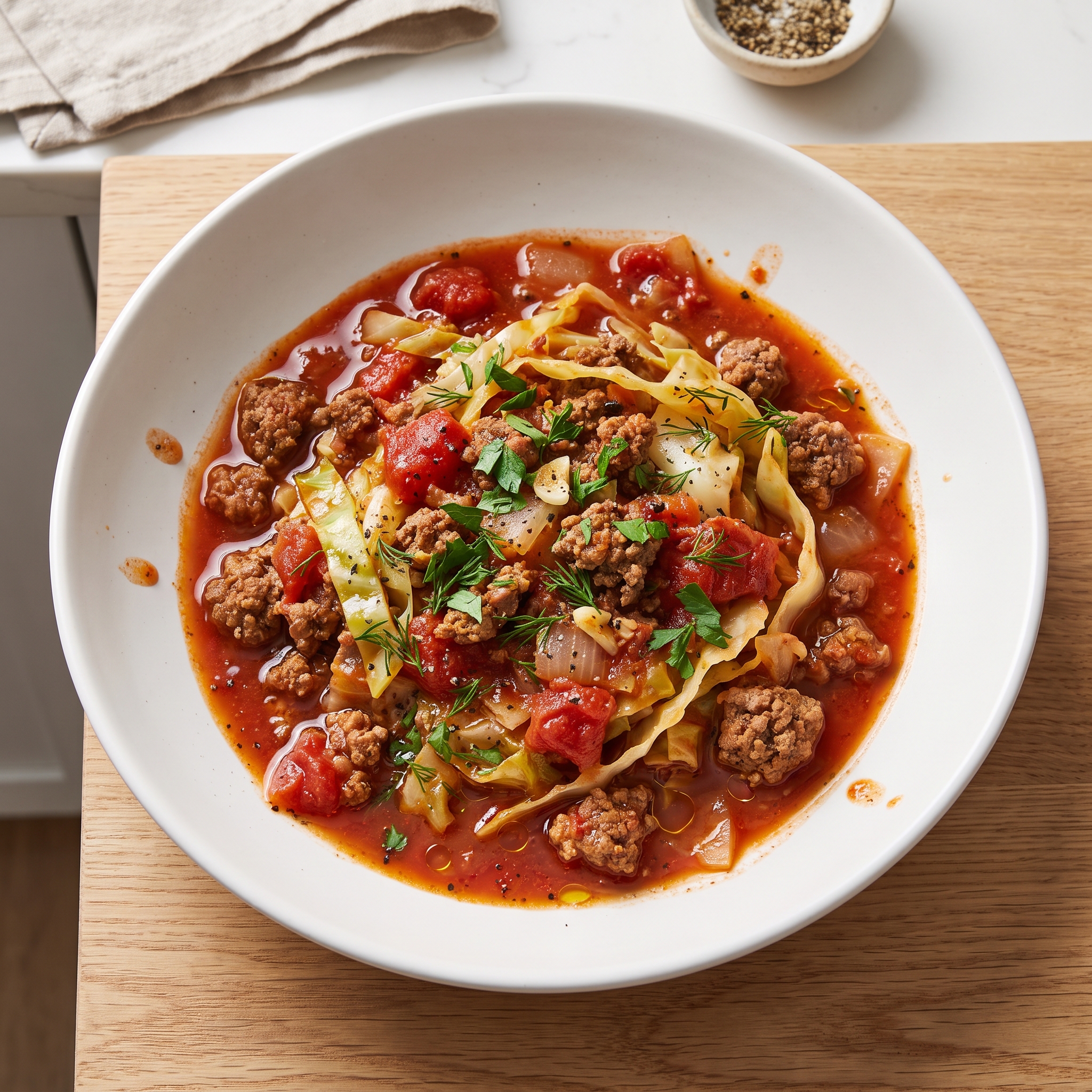 Deconstructed Cabbage Roll Skillet