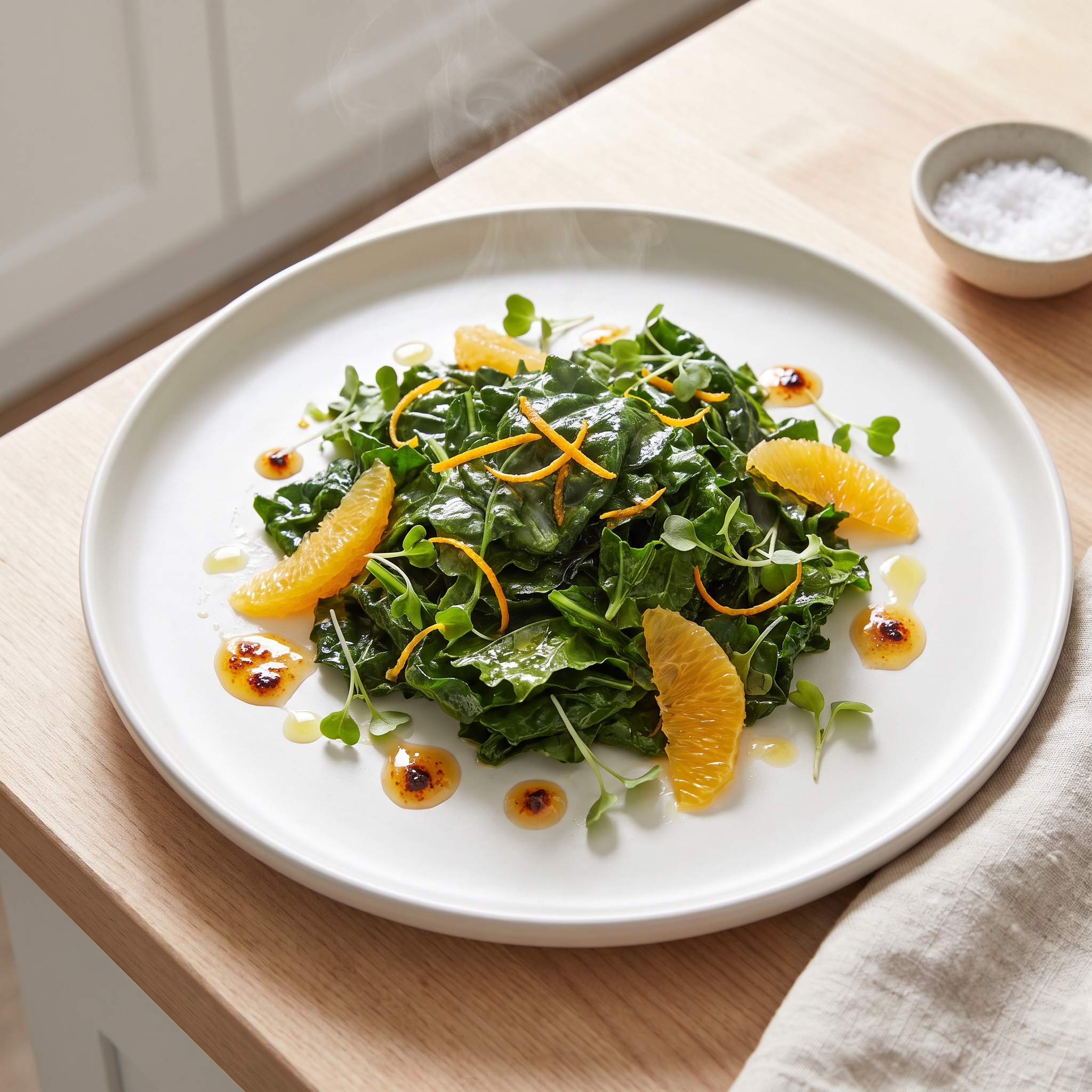 Delicious Homemade Orange Zest Kale