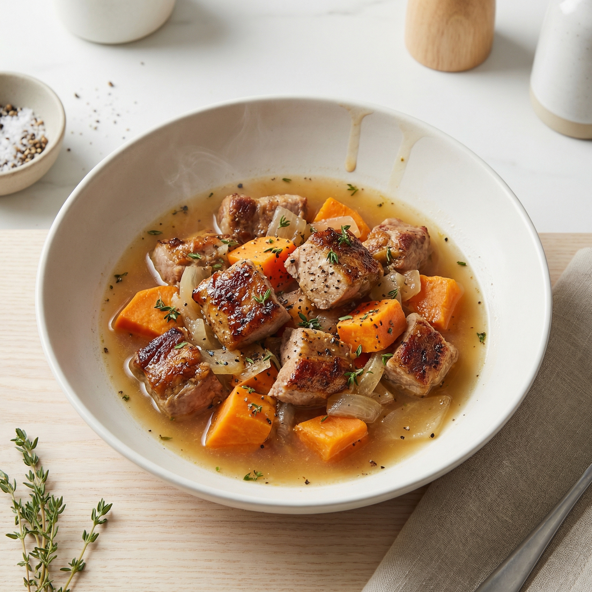 Sherry-Kissed Pork and Sweet Potato Stew