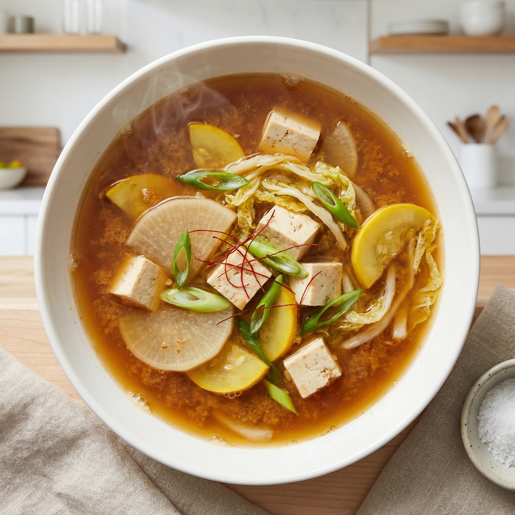Korean Doenjang Tofu Vegetable Soup